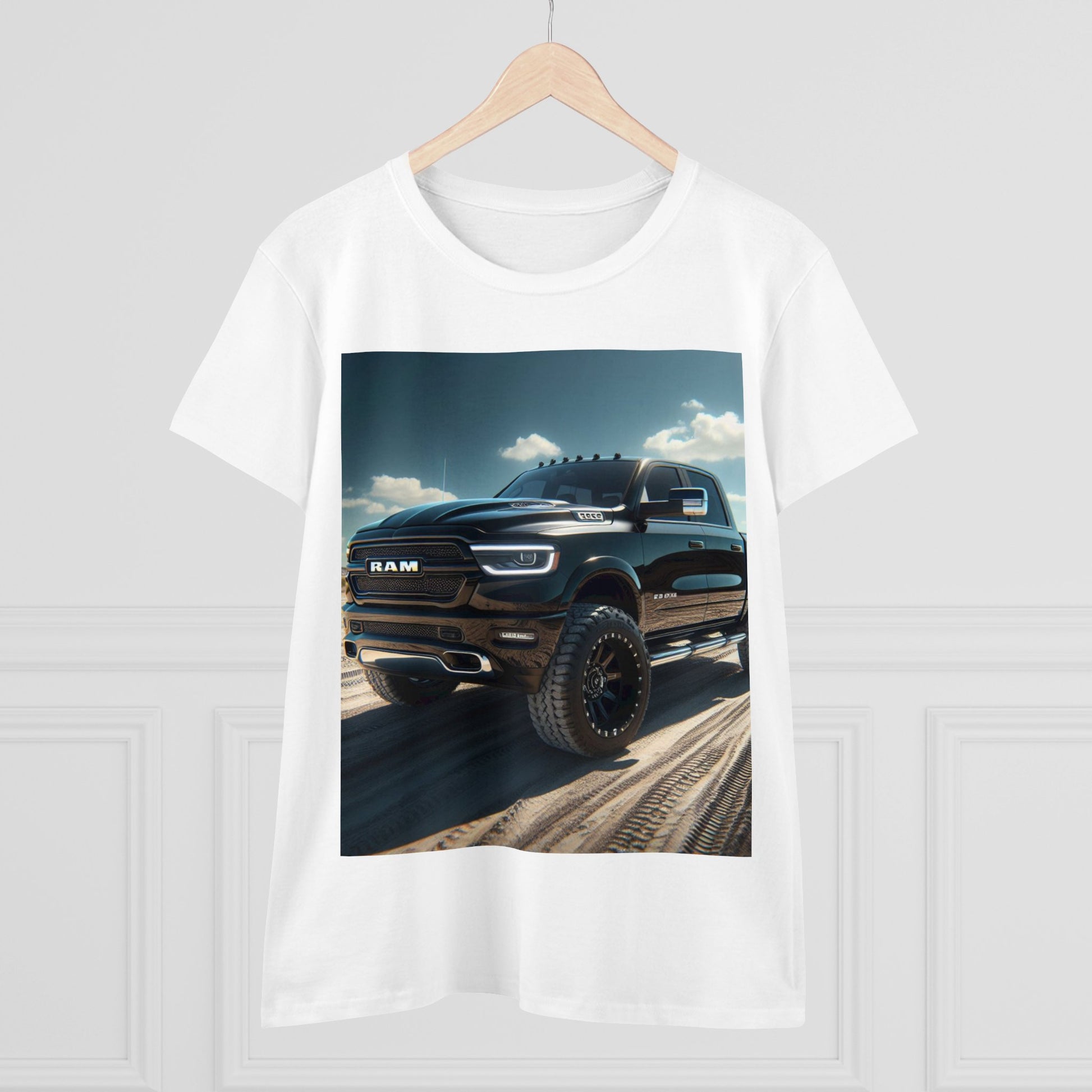 Black Dodge Ram T-Shirt T-Shirt Printify