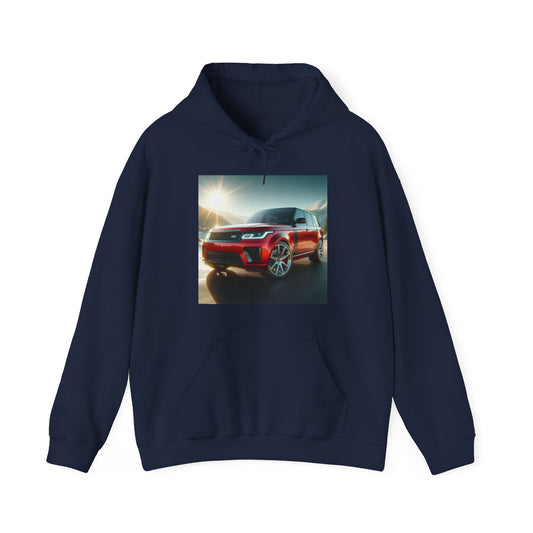 Red Range Rover Hoodie Hoodie Printify Navy S