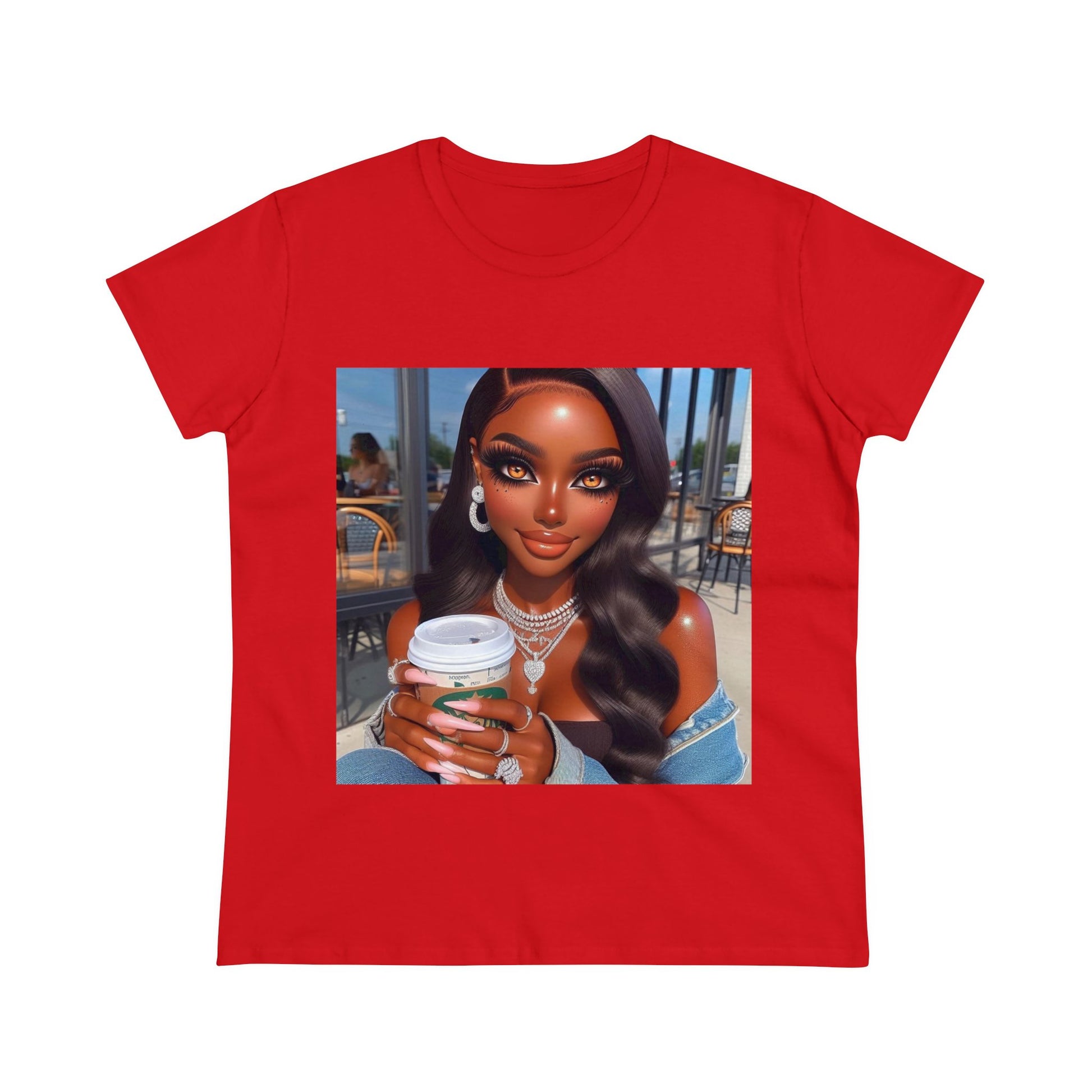 Coffee Beauty T-Shirt T-Shirt Printify Red S
