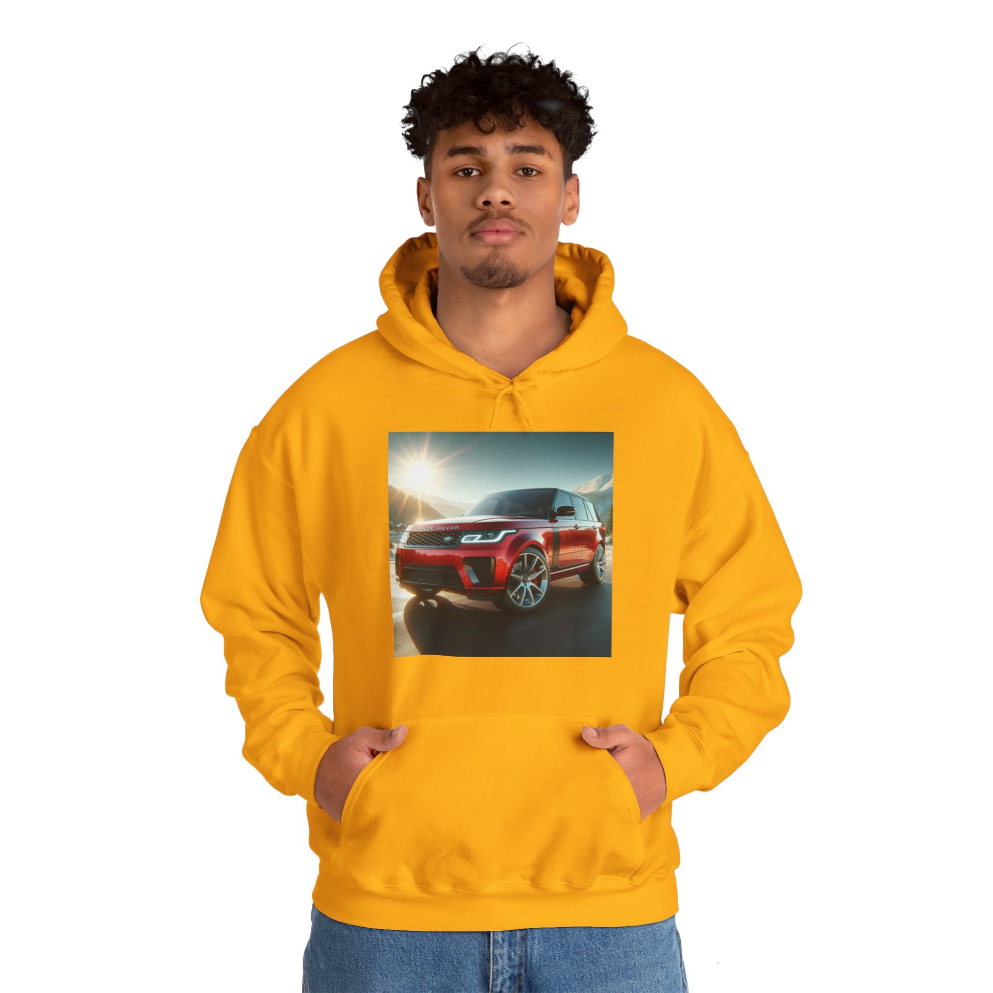 Red Range Rover Hoodie Hoodie Printify