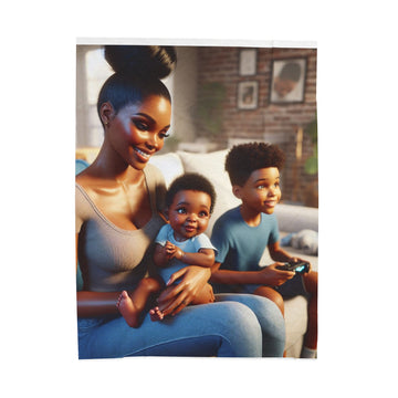 Family Time Plush Blanket blankets Printify 60" × 80"