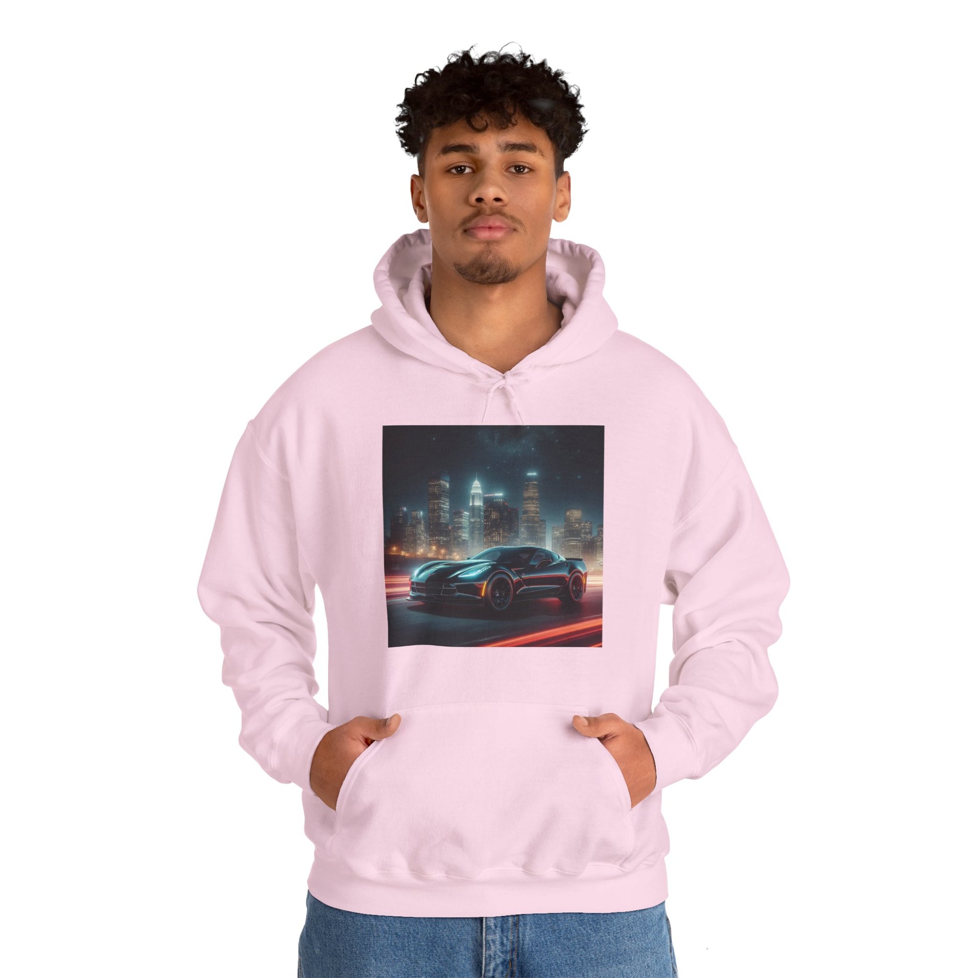Black Corvette Hoodie Hoodie Printify