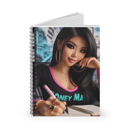 Money Maker Spiral Notebook Paper products Printify