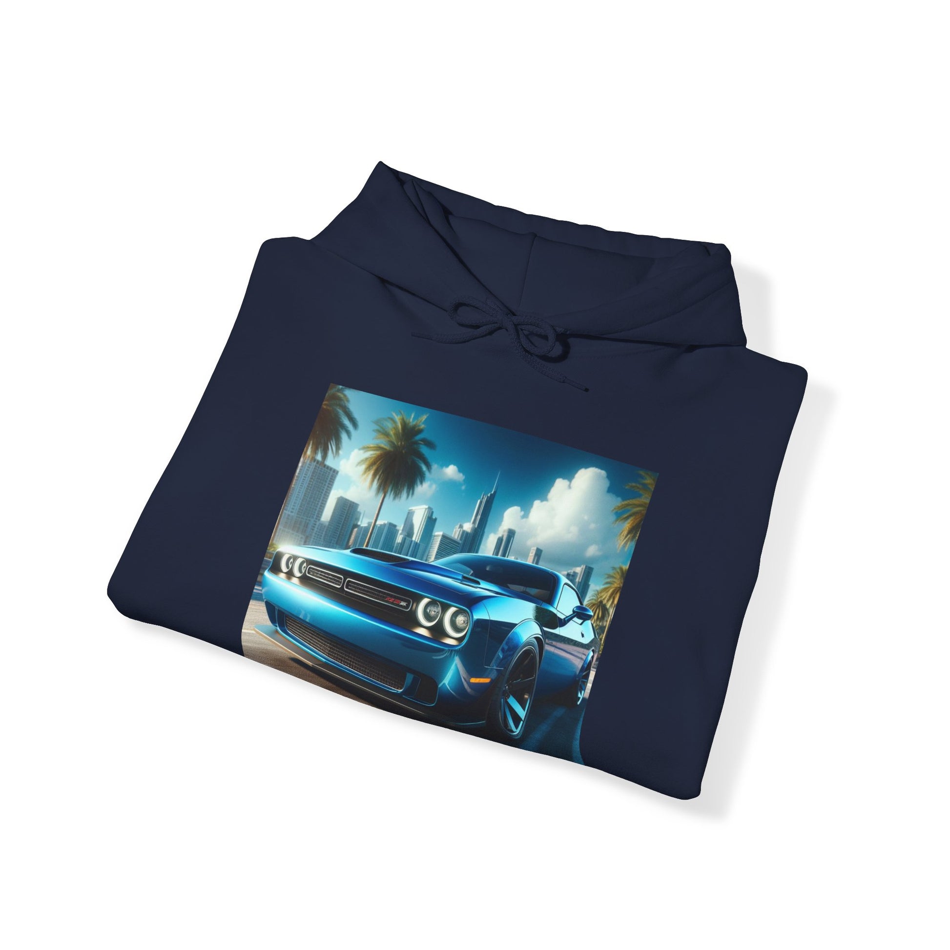 Blue Challenger Hoodie Hoodie Printify