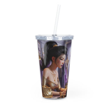 Fashion and Beauty Tumbler with Straw Mug Printify 20oz Transparent