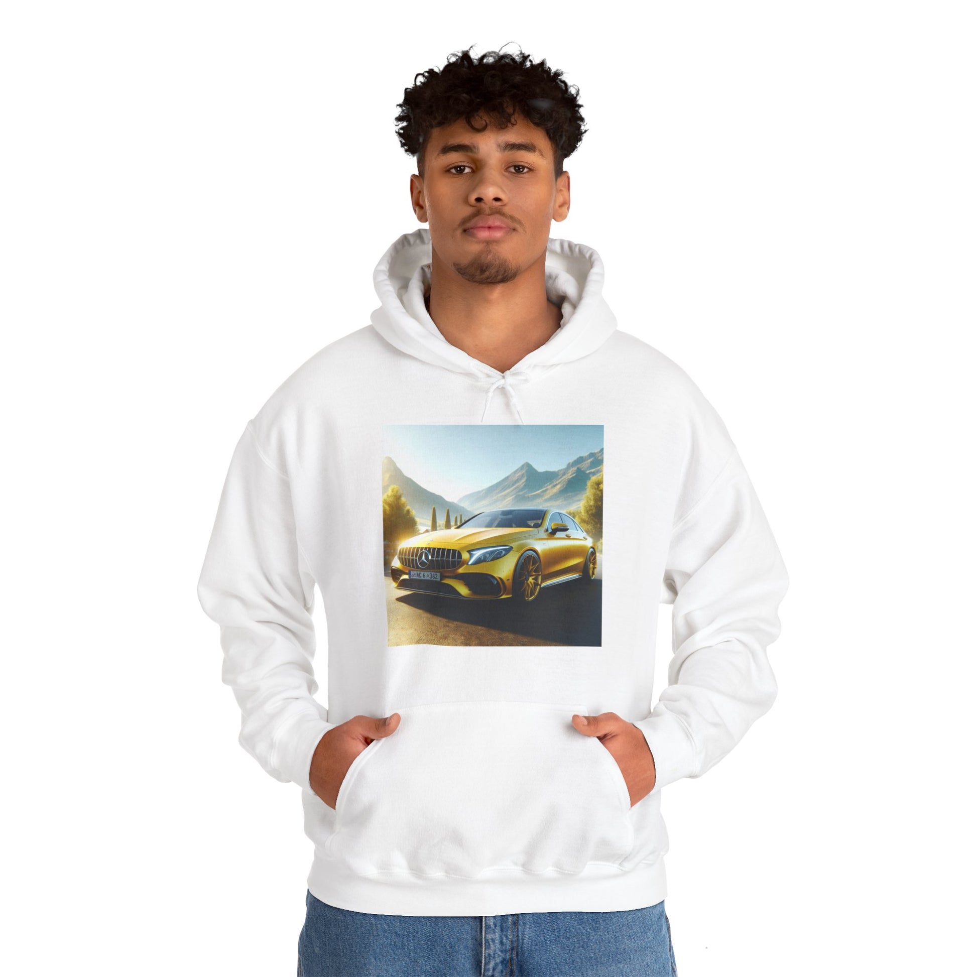 Yellow Mercedes Hoodie Hoodie Printify