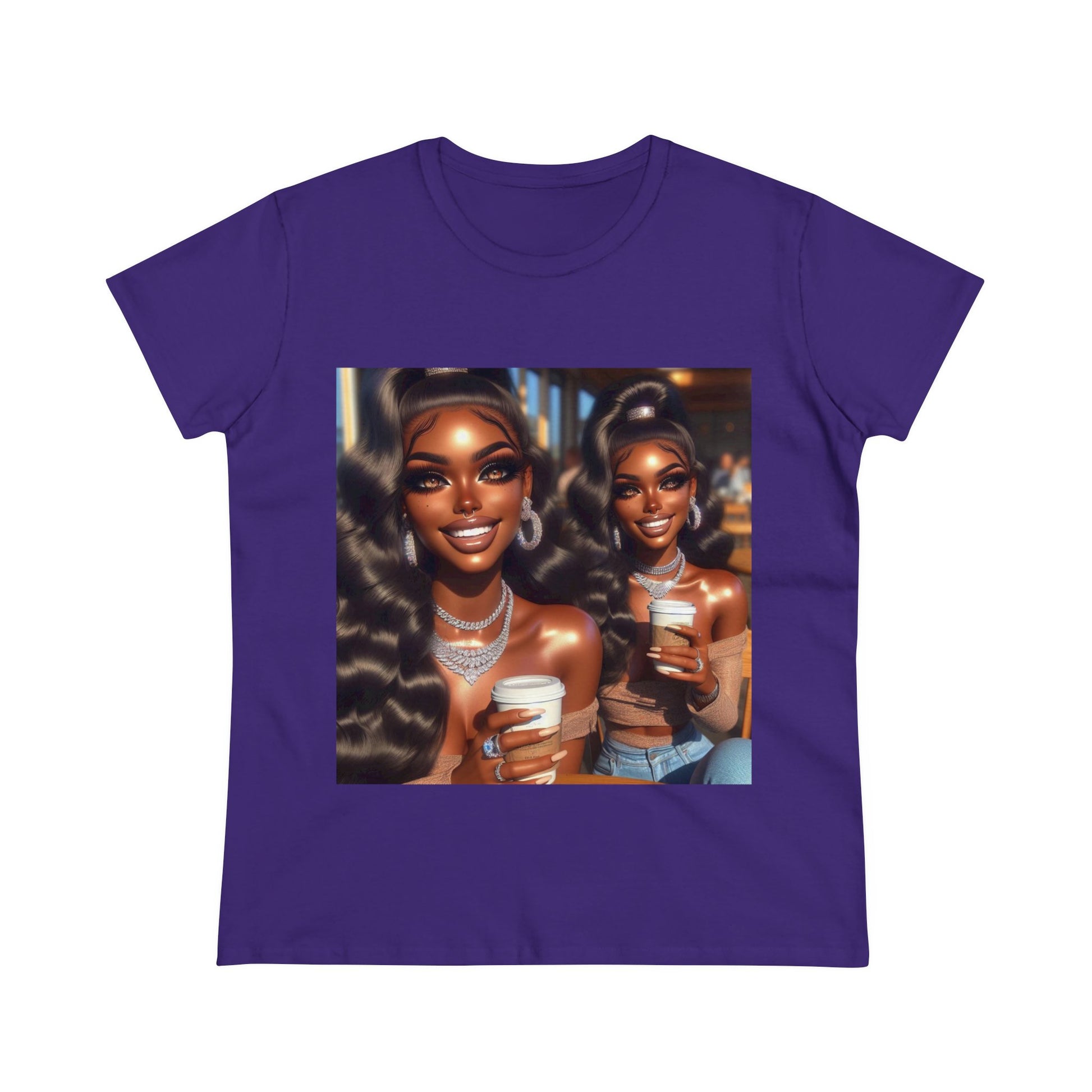 Coffee Baddies T-Shirt T-Shirt Printify Purple S