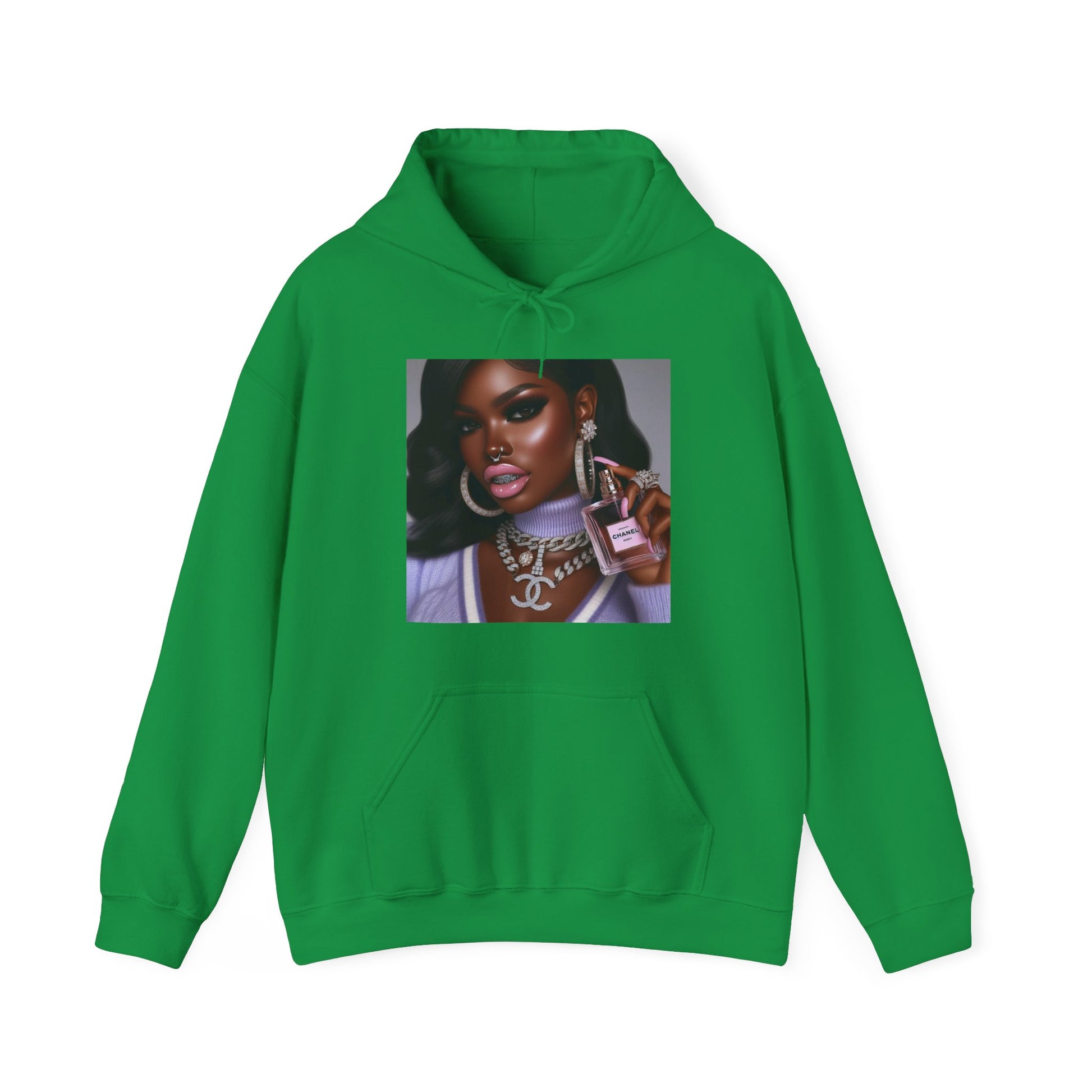 Chanel Please Hoodie Hoodie Printify Irish Green S