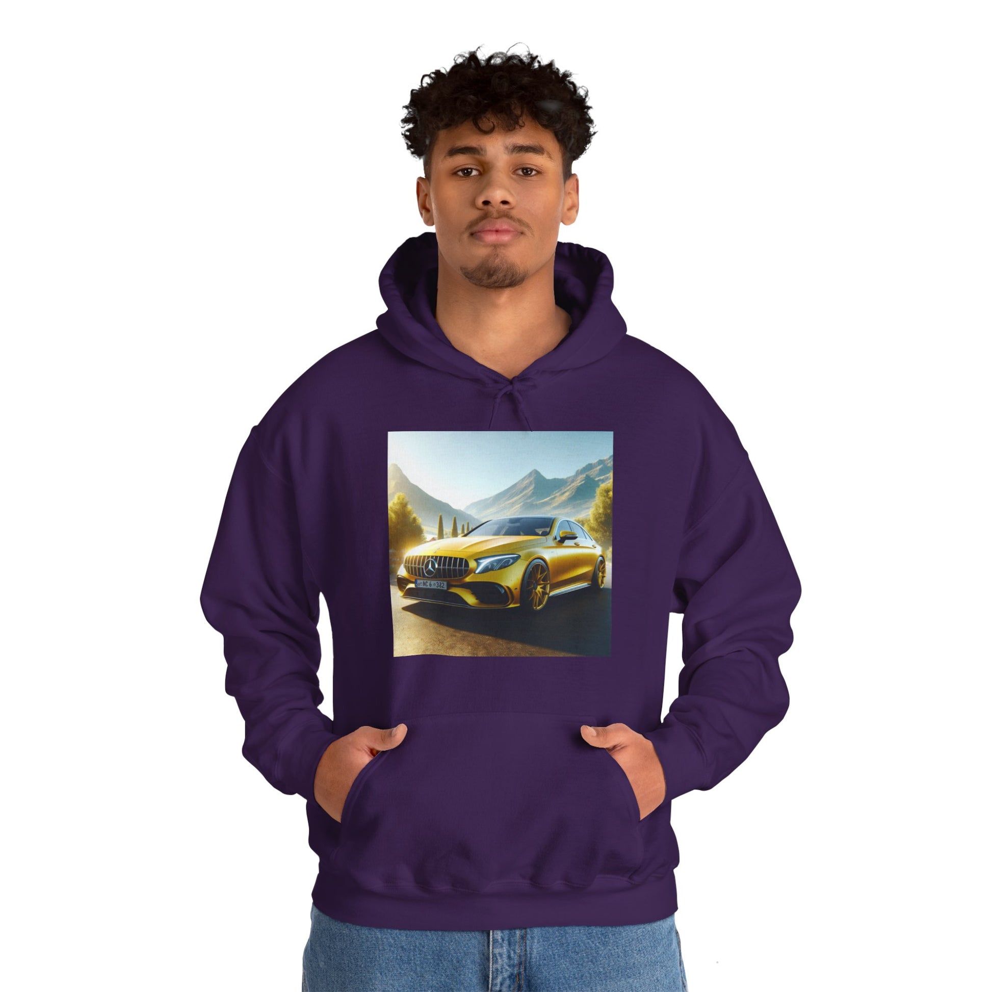 Yellow Mercedes Hoodie Hoodie Printify