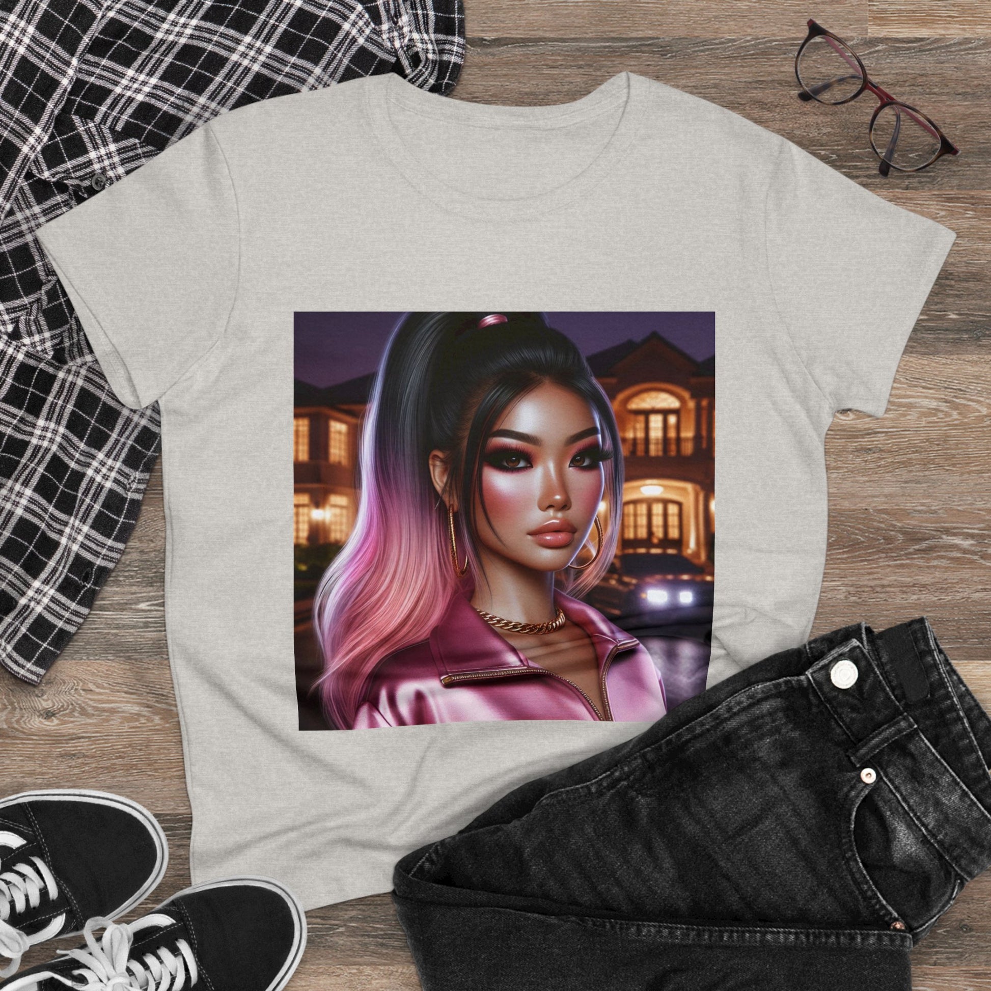 Pink at Night T-Shirt T-Shirt Printify