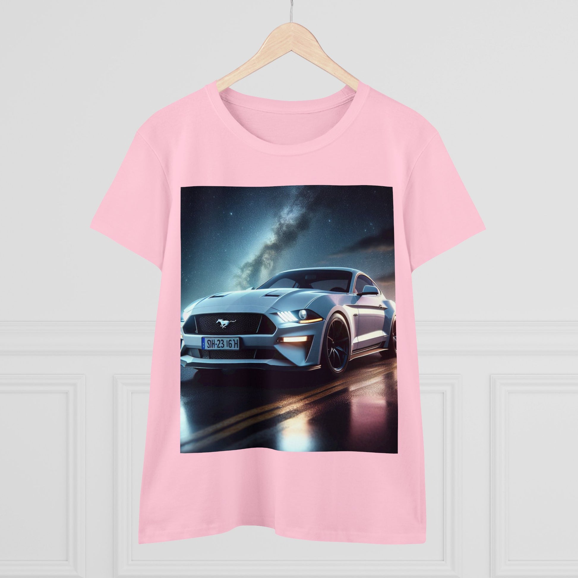 White Mustang T-Shirt T-Shirt Printify