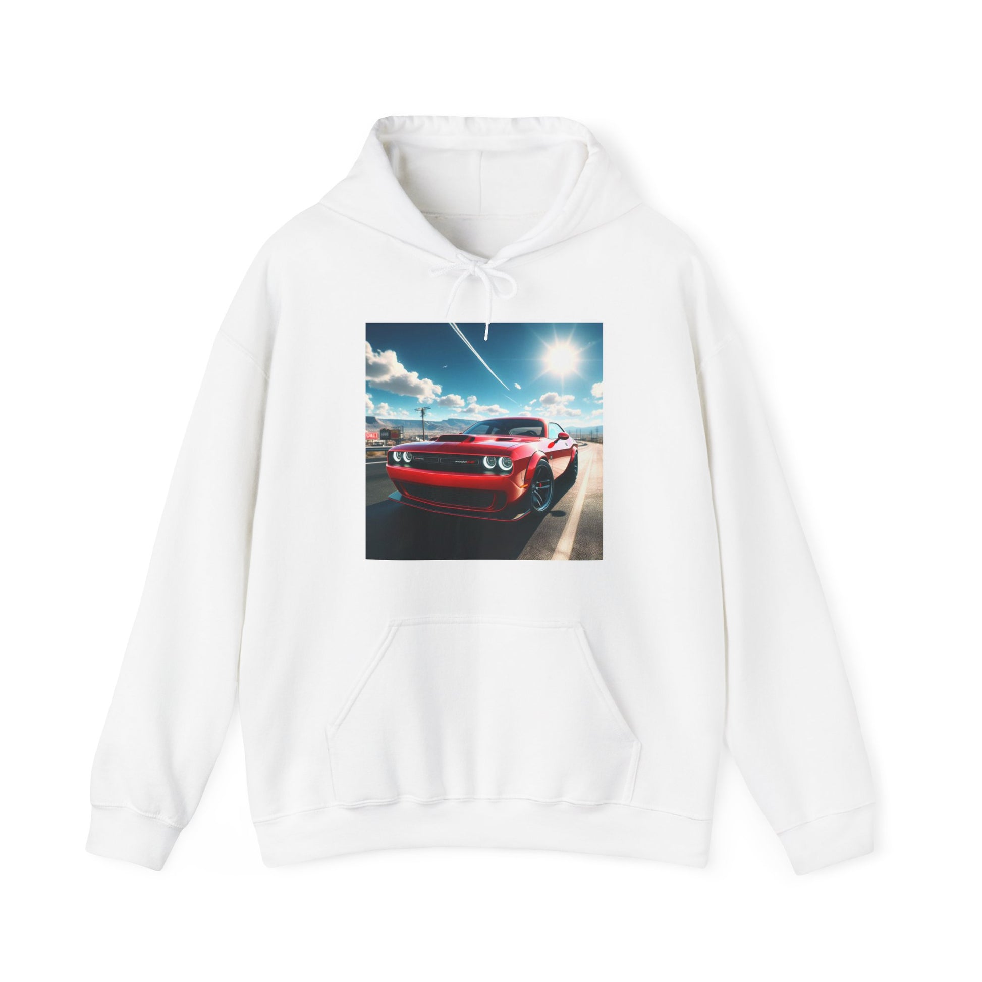 Red Challenger Hoodie Hoodie Printify White S