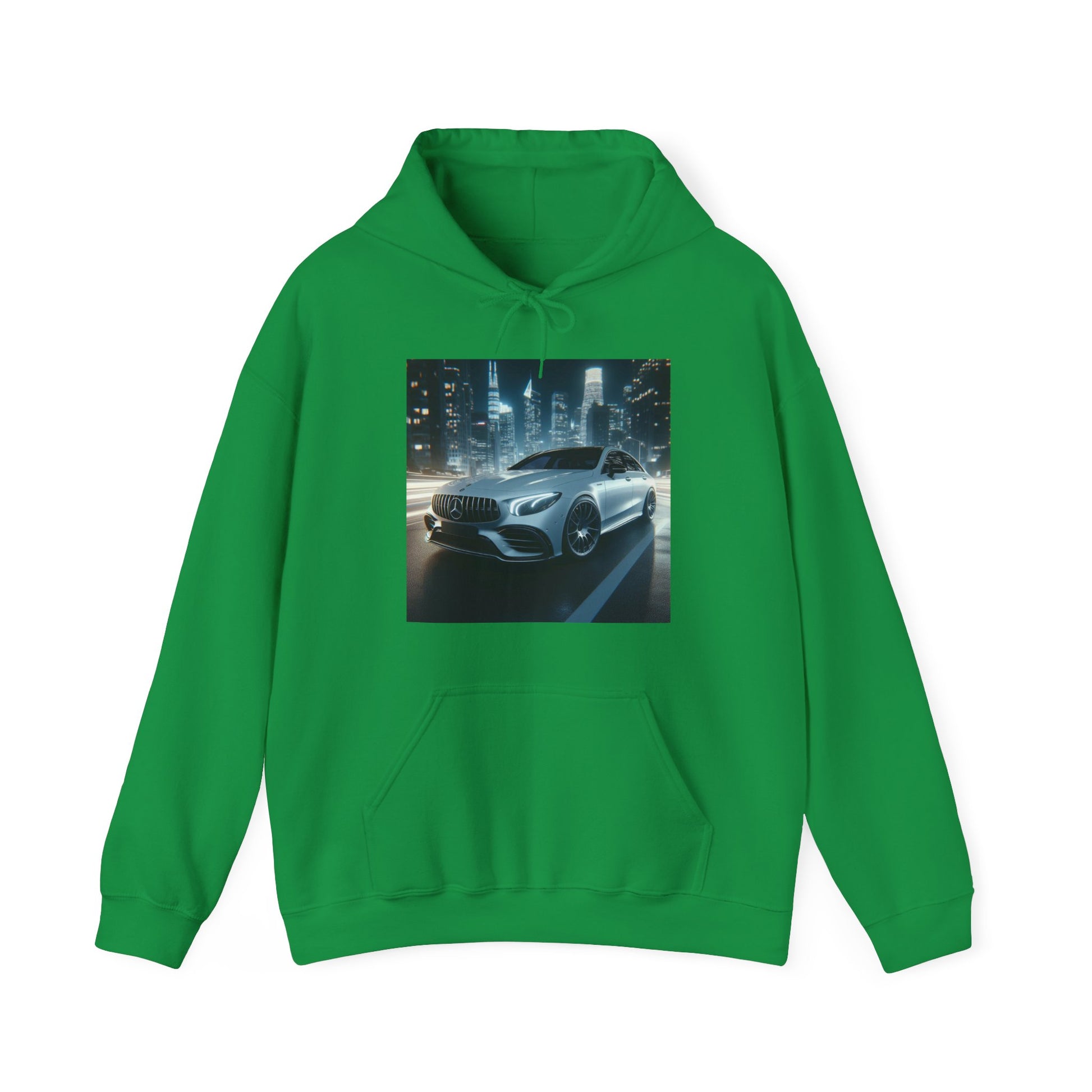 White Mercedes Hoodie Hoodie Printify Irish Green S