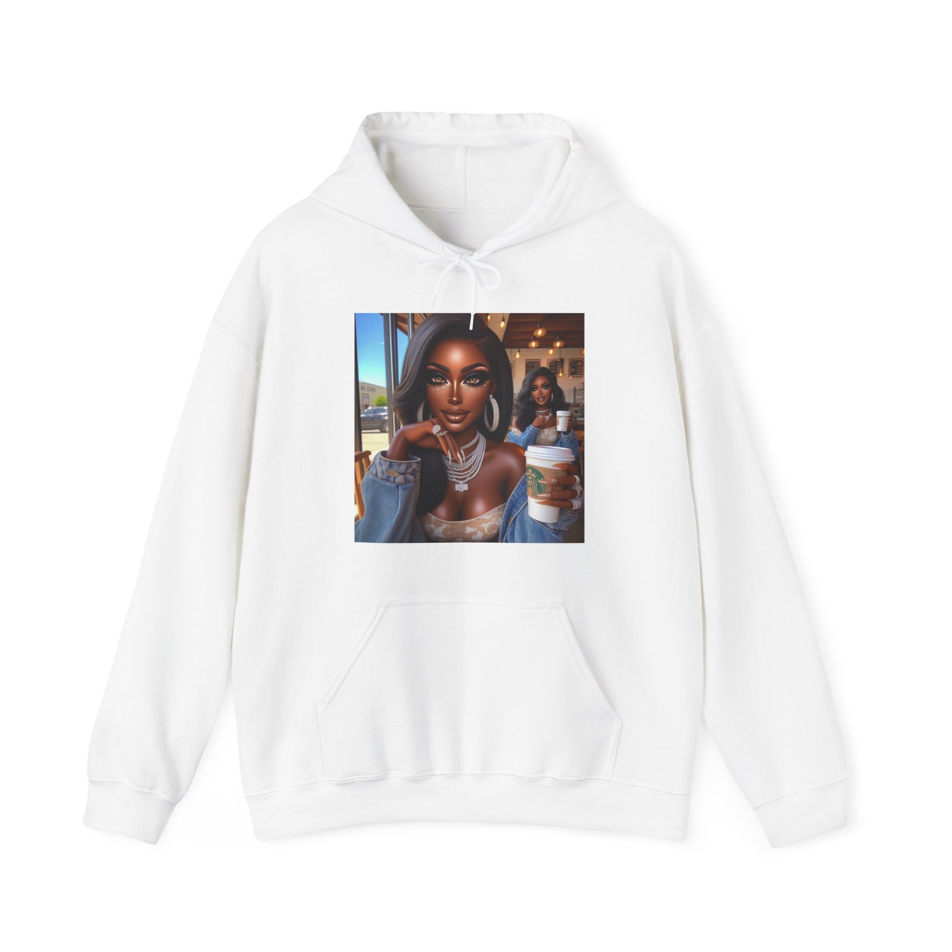 Coffee Baddies Hoodie Hoodie Printify White S