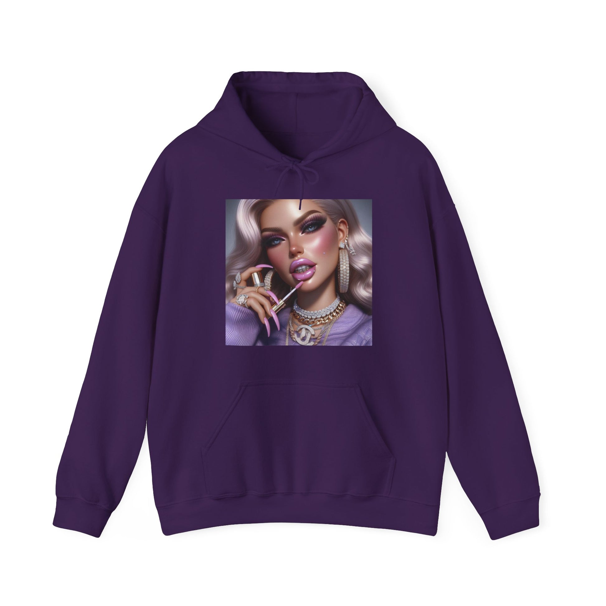 Gloss Up Hoodie Hoodie Printify Purple S