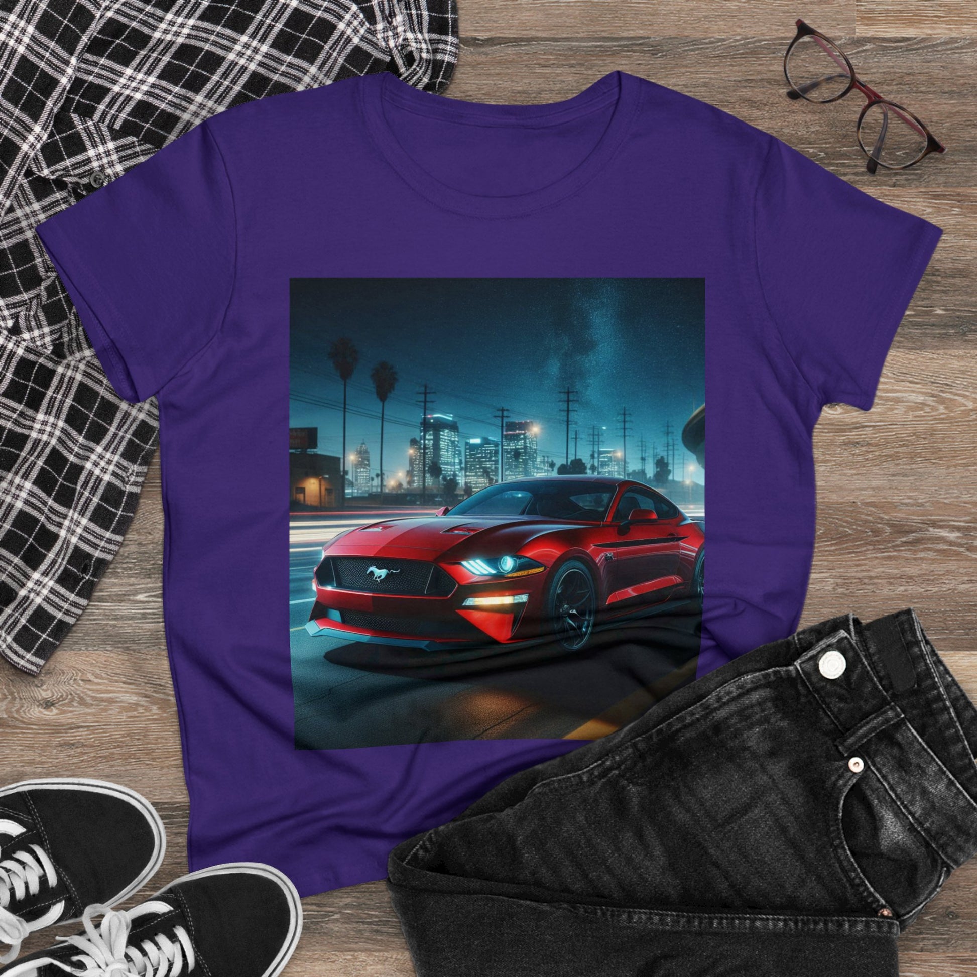Red Mustang T-Shirt T-Shirt Printify