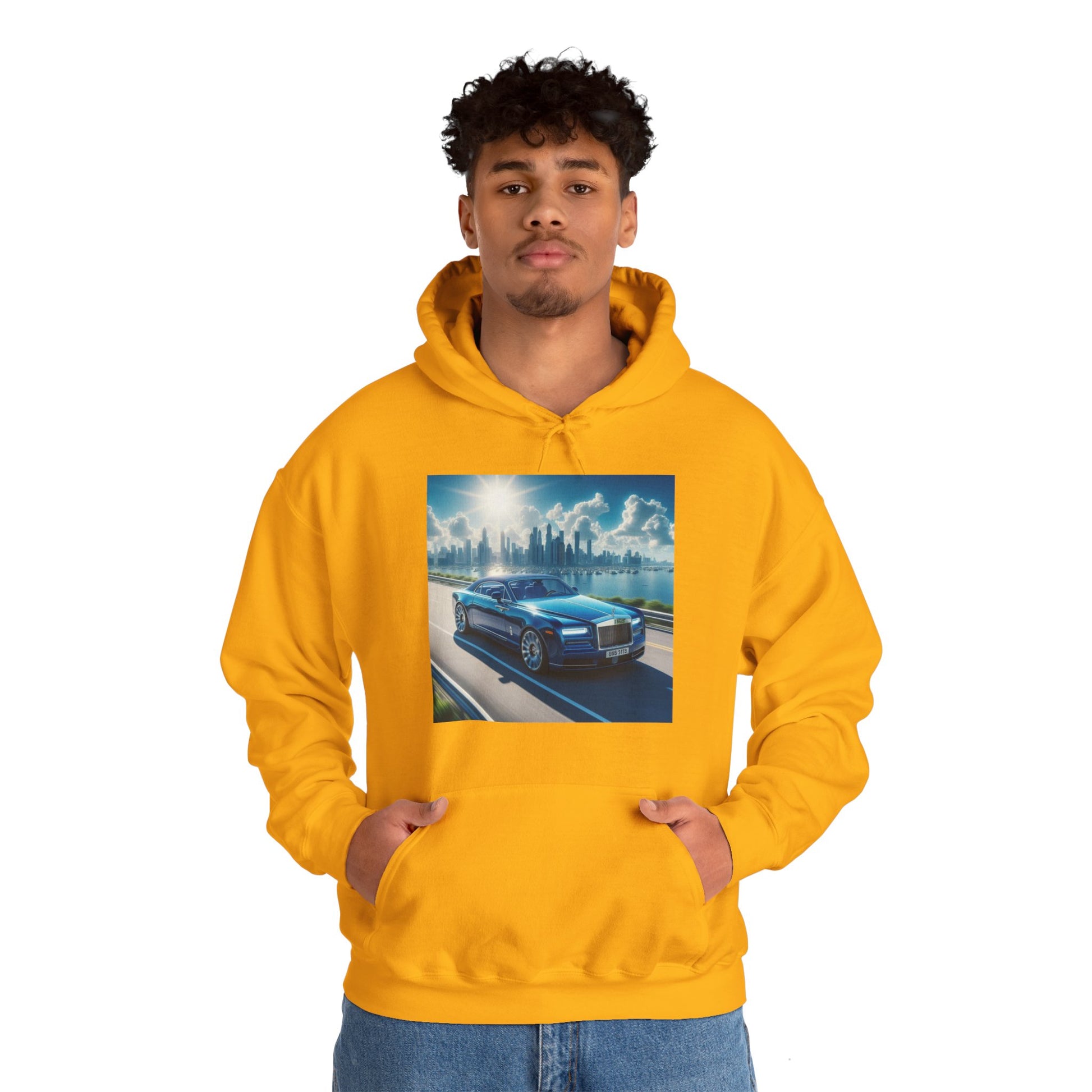 Blue Rolls Royce Hoodie Hoodie Printify