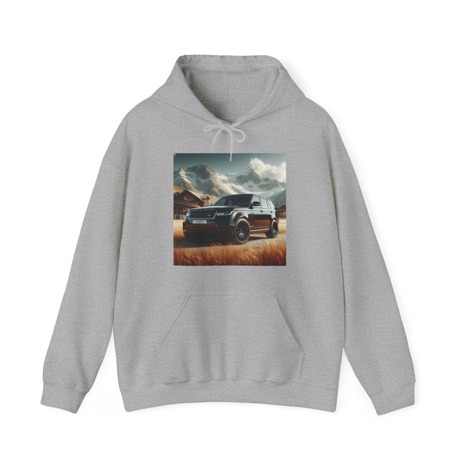 Black Range Rover Hoodie Hoodie Printify Sport Grey S