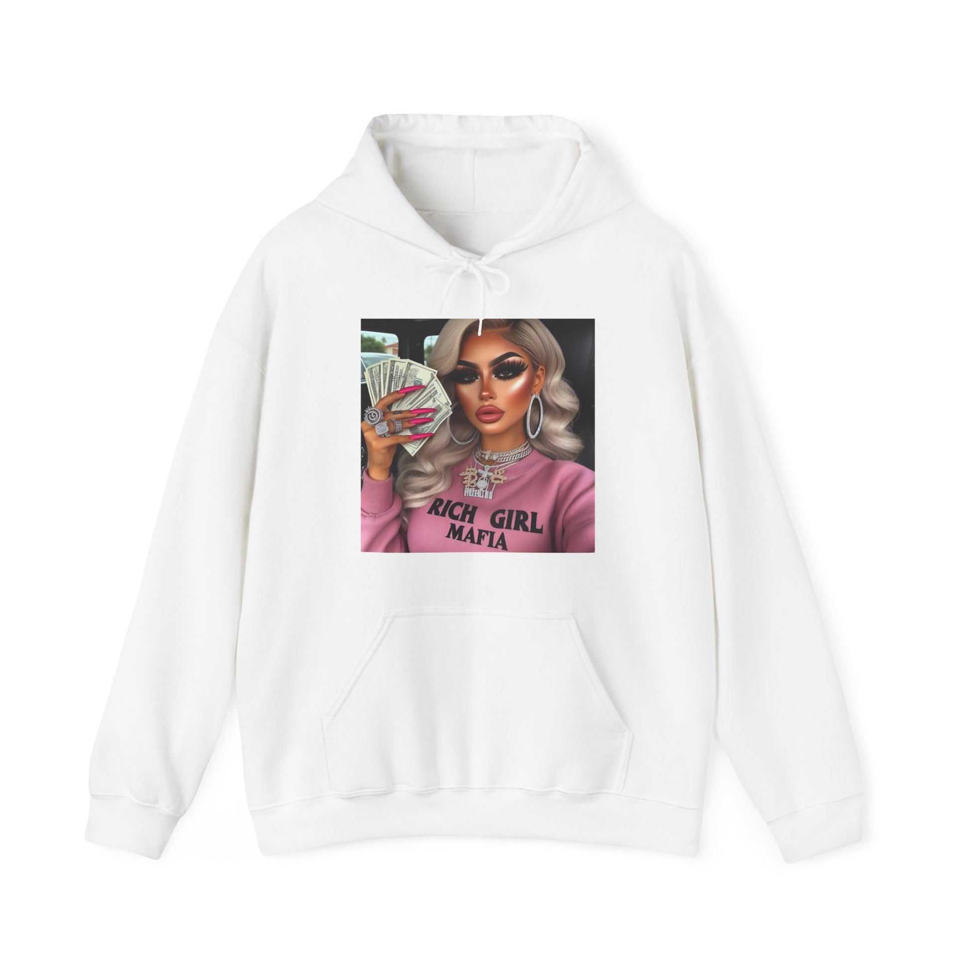 Rich Girl Mafia Hoodie Hoodie Printify White S