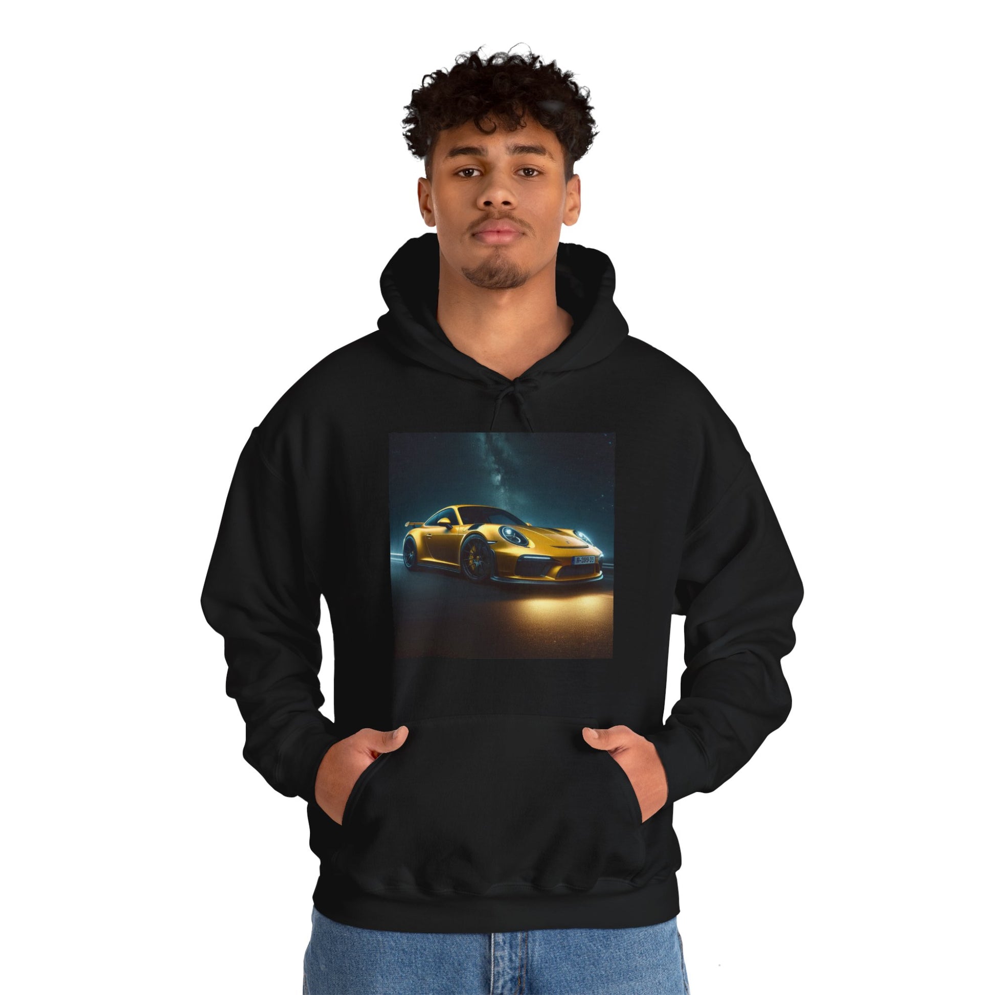 Yellow Porsche Hoodie Hoodie Printify