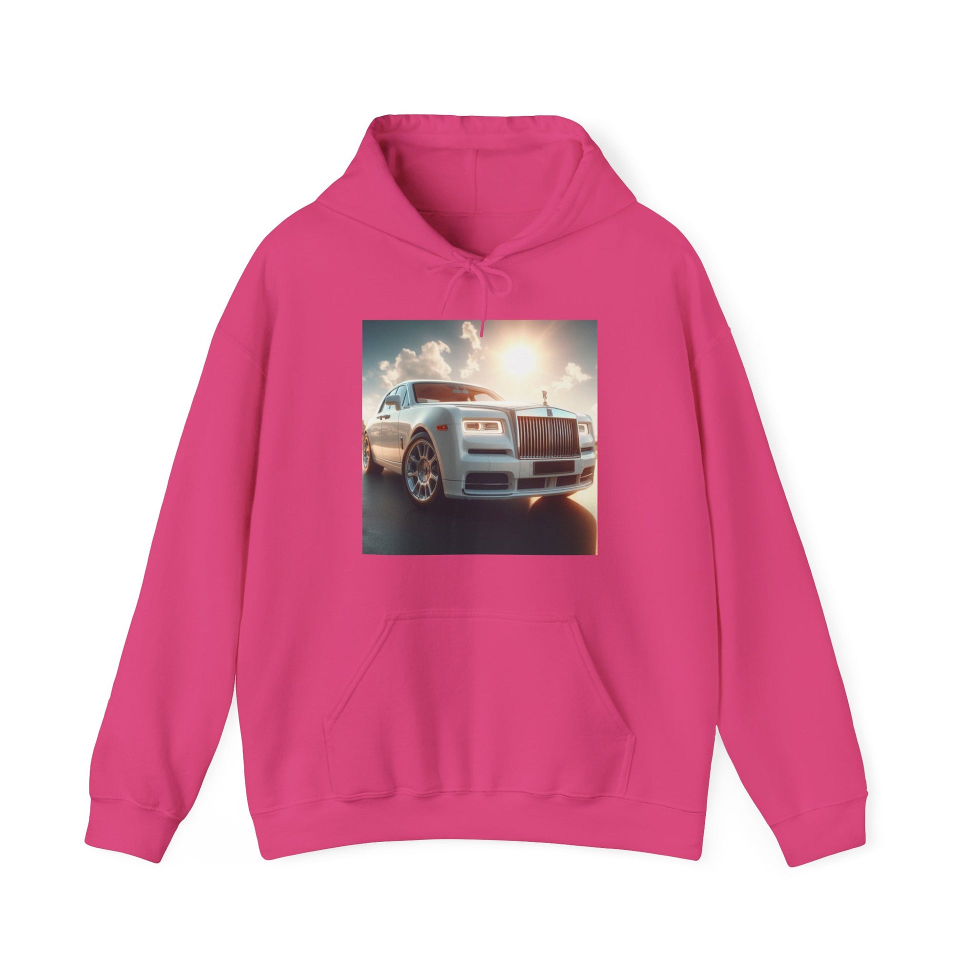 White Rolls Royce Hoodie Hoodie Printify Heliconia S