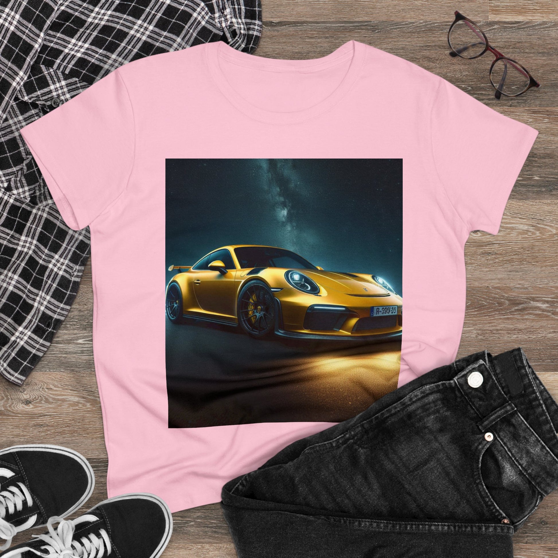 Yellow Porsche T-Shirt T-Shirt Printify