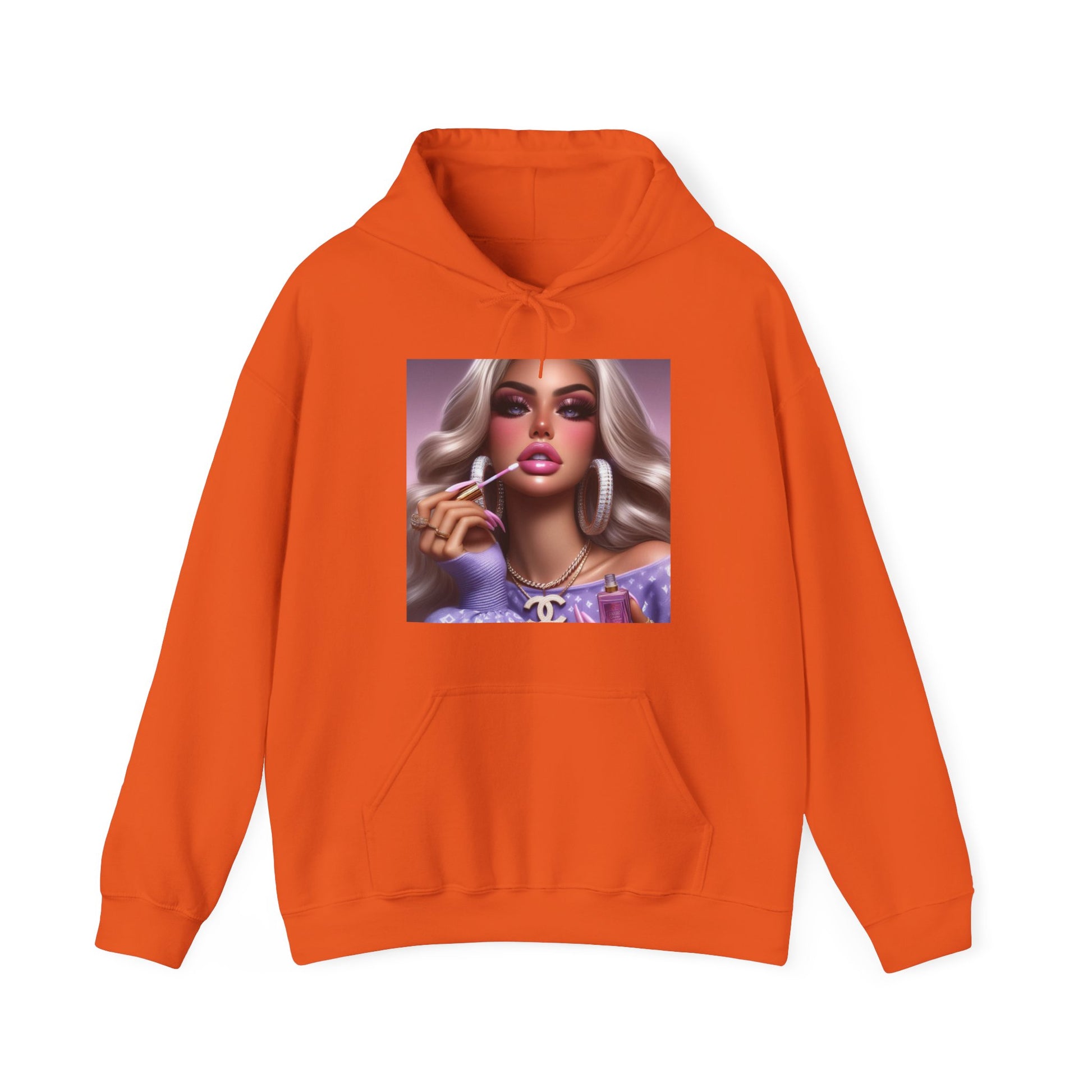 Gloss Up Hoodie Hoodie Printify Orange S