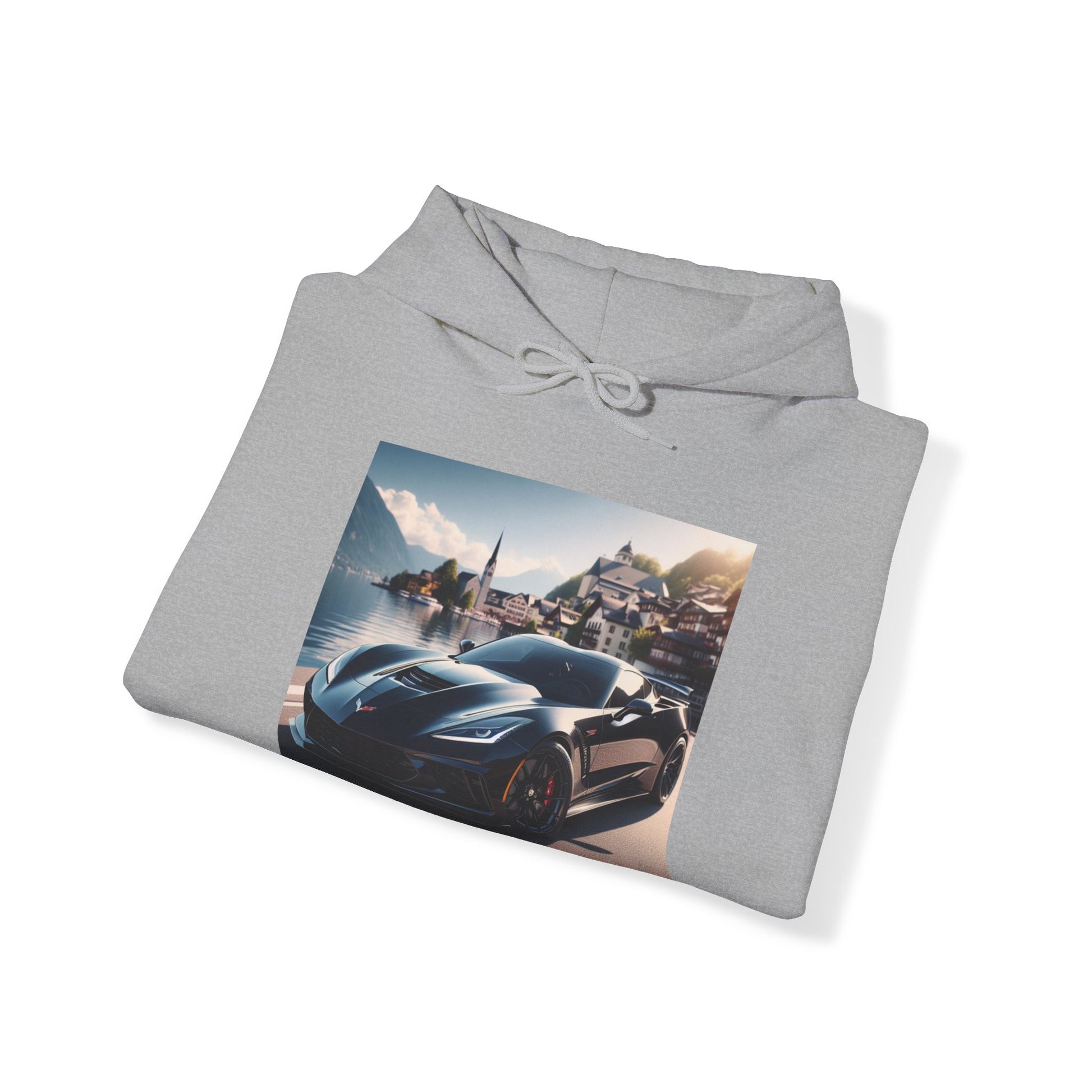 Black Corvette Hoodie Hoodie Printify