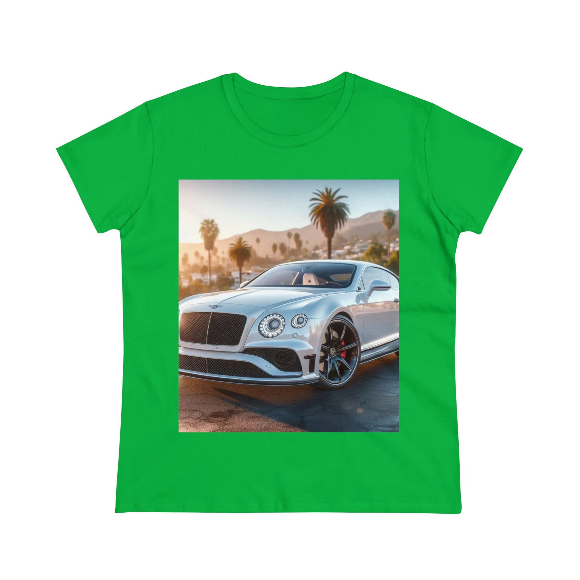 Silver Bentley T-Shirt T-Shirt Printify Irish Green S