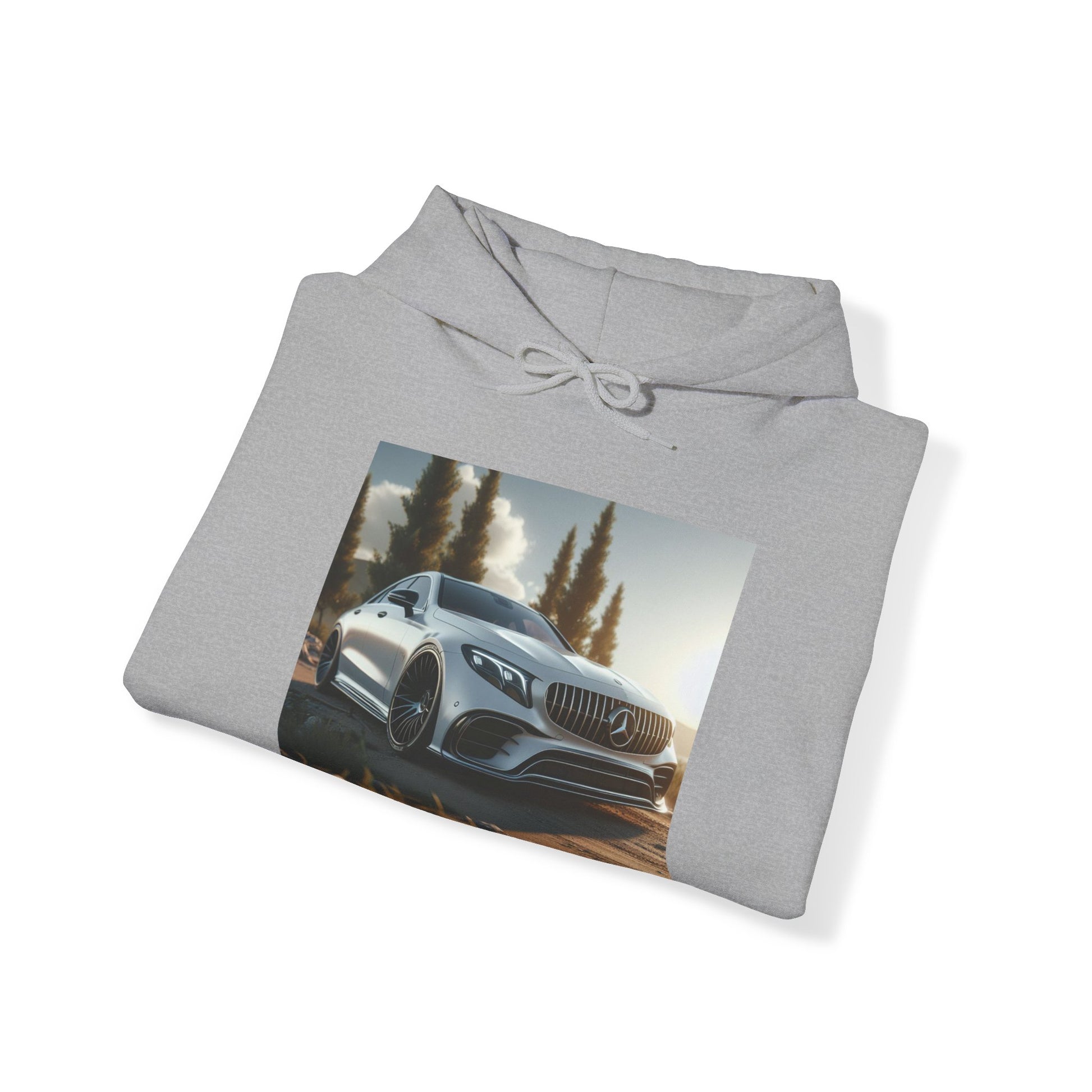 White Mercedes Hoodie Hoodie Printify