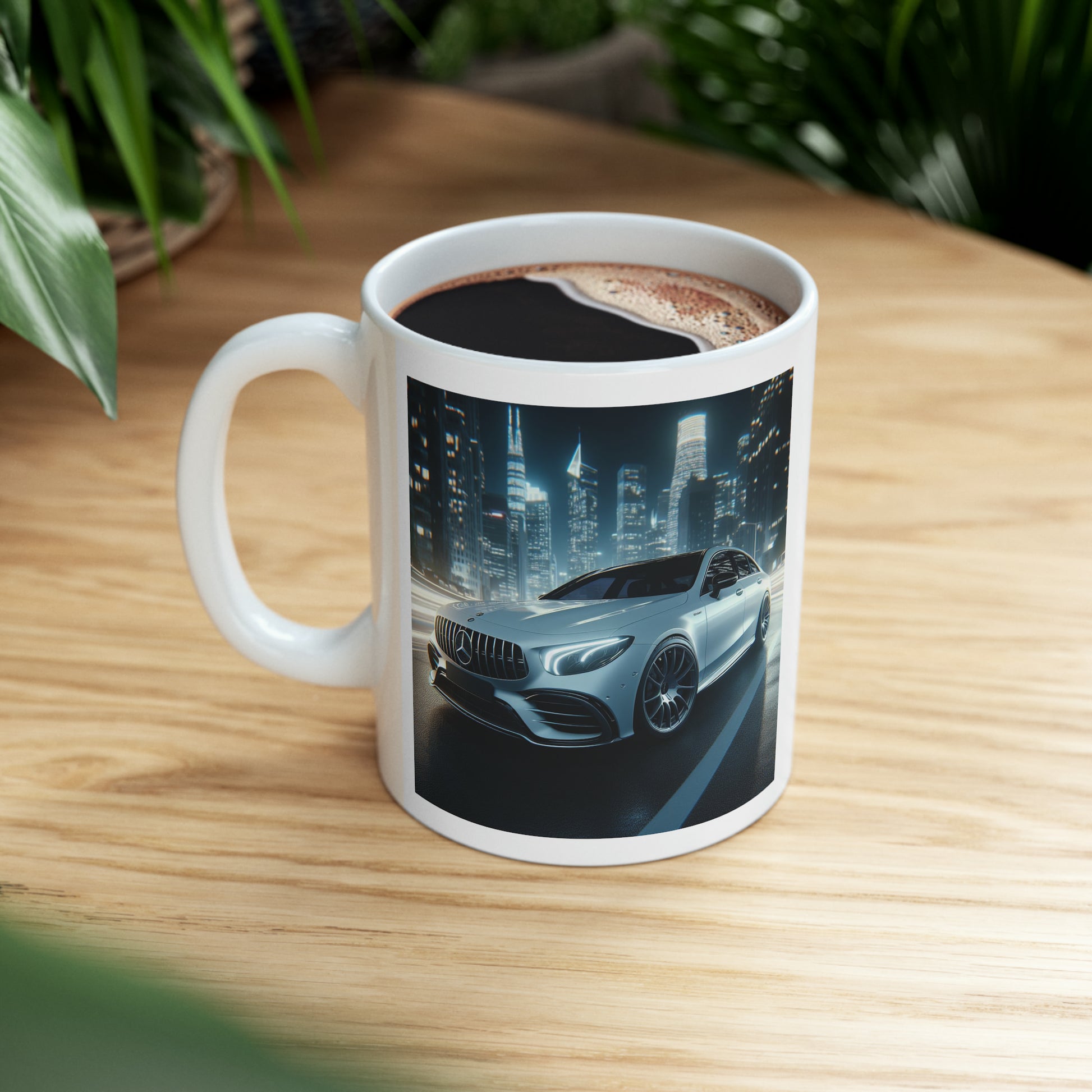 White Mercedes Mug Mug Printify
