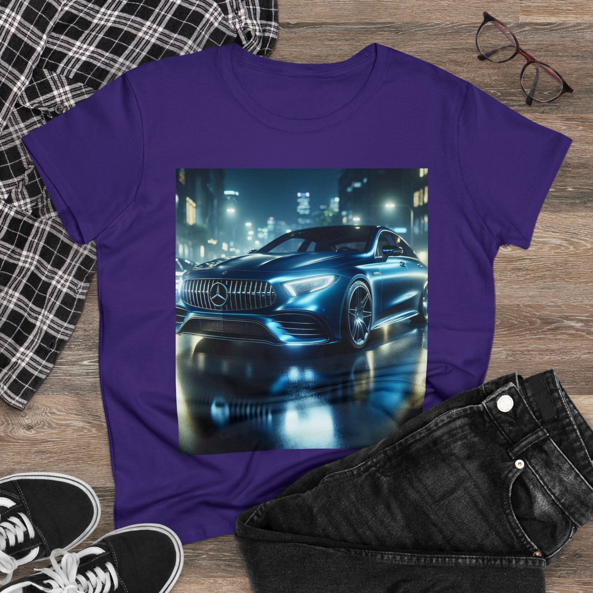 Blue Mercedes T-Shirt T-Shirt Printify   