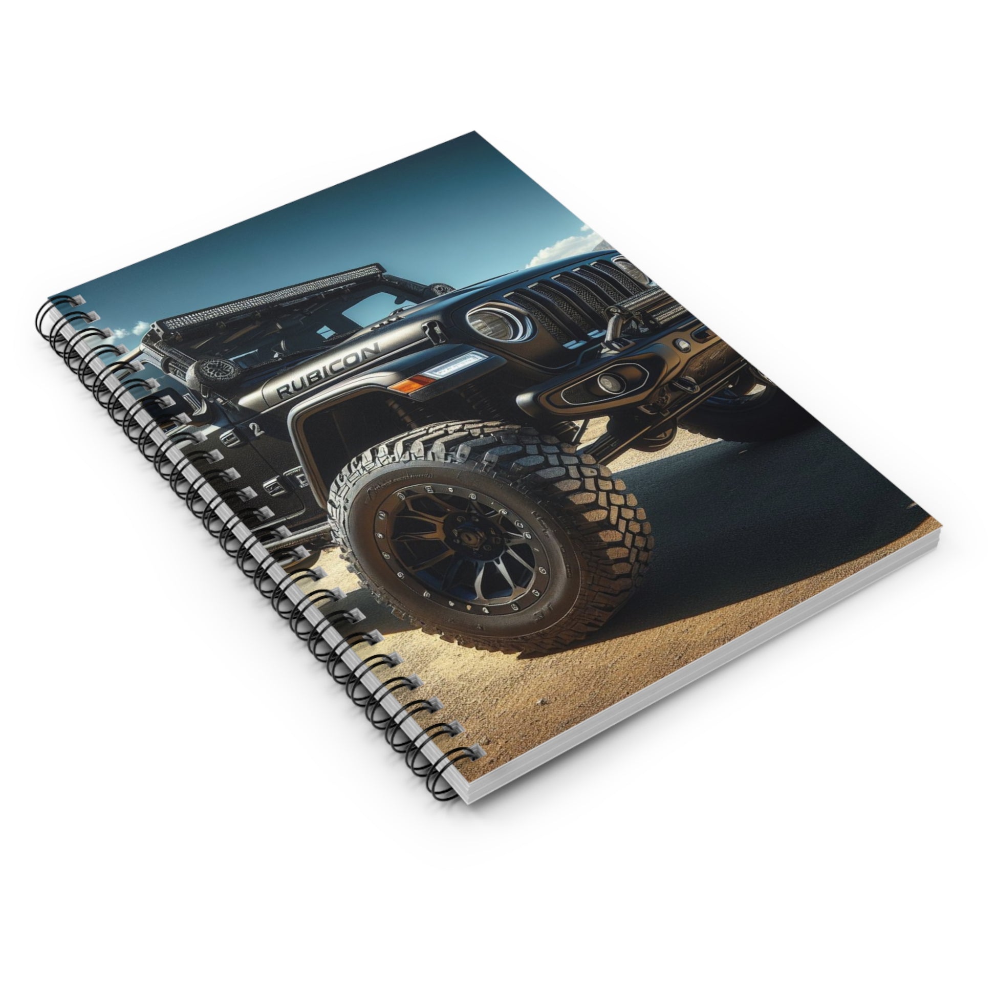 Black Rubicon Spiral Notebook Paper products Printify   