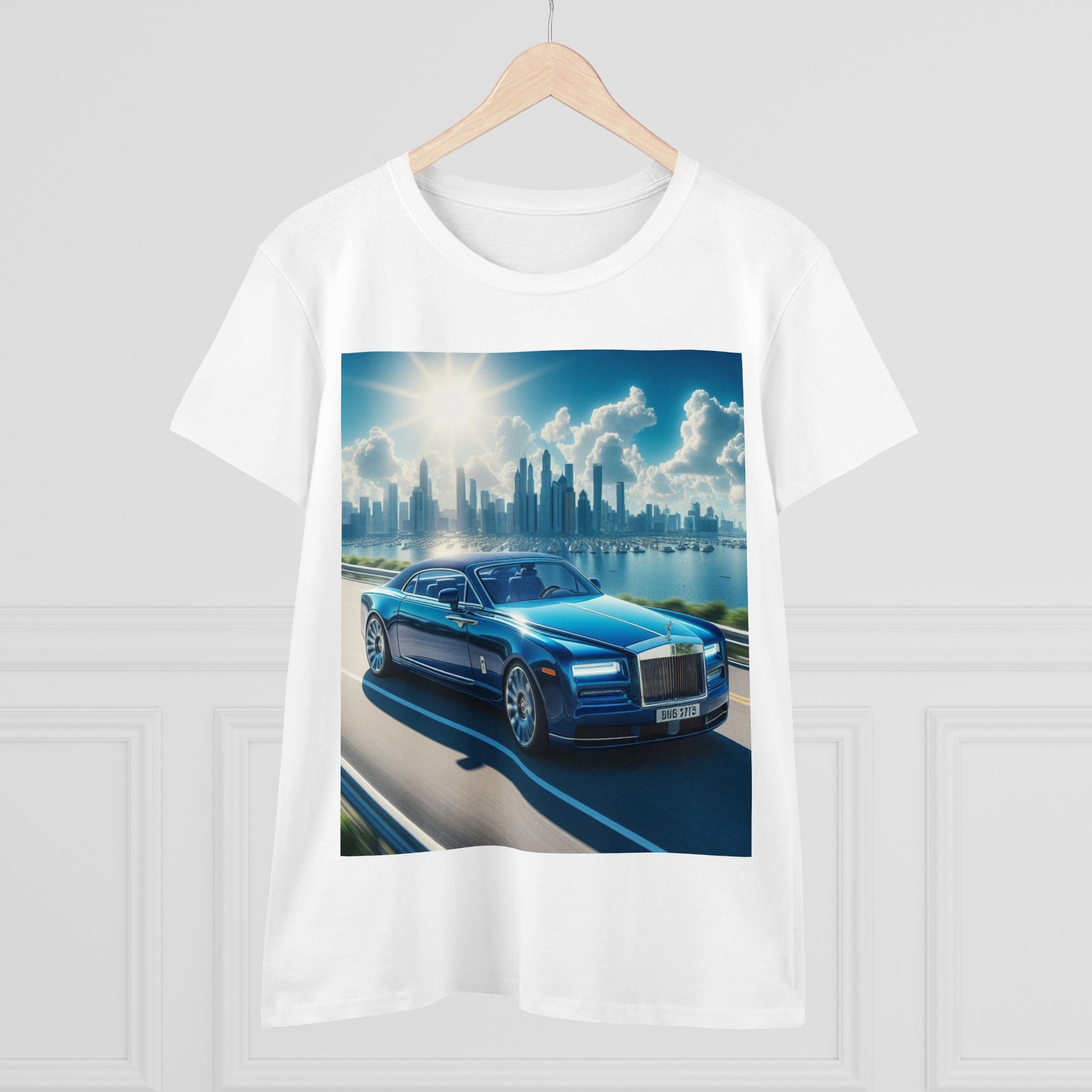 Blue Rolls Royce T-Shirt T-Shirt Printify   