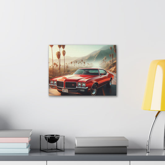 1972 Red Buick Gran Sport Canvas Canvas Printify 16″ x 12″ (Horizontal) 0.75'' 