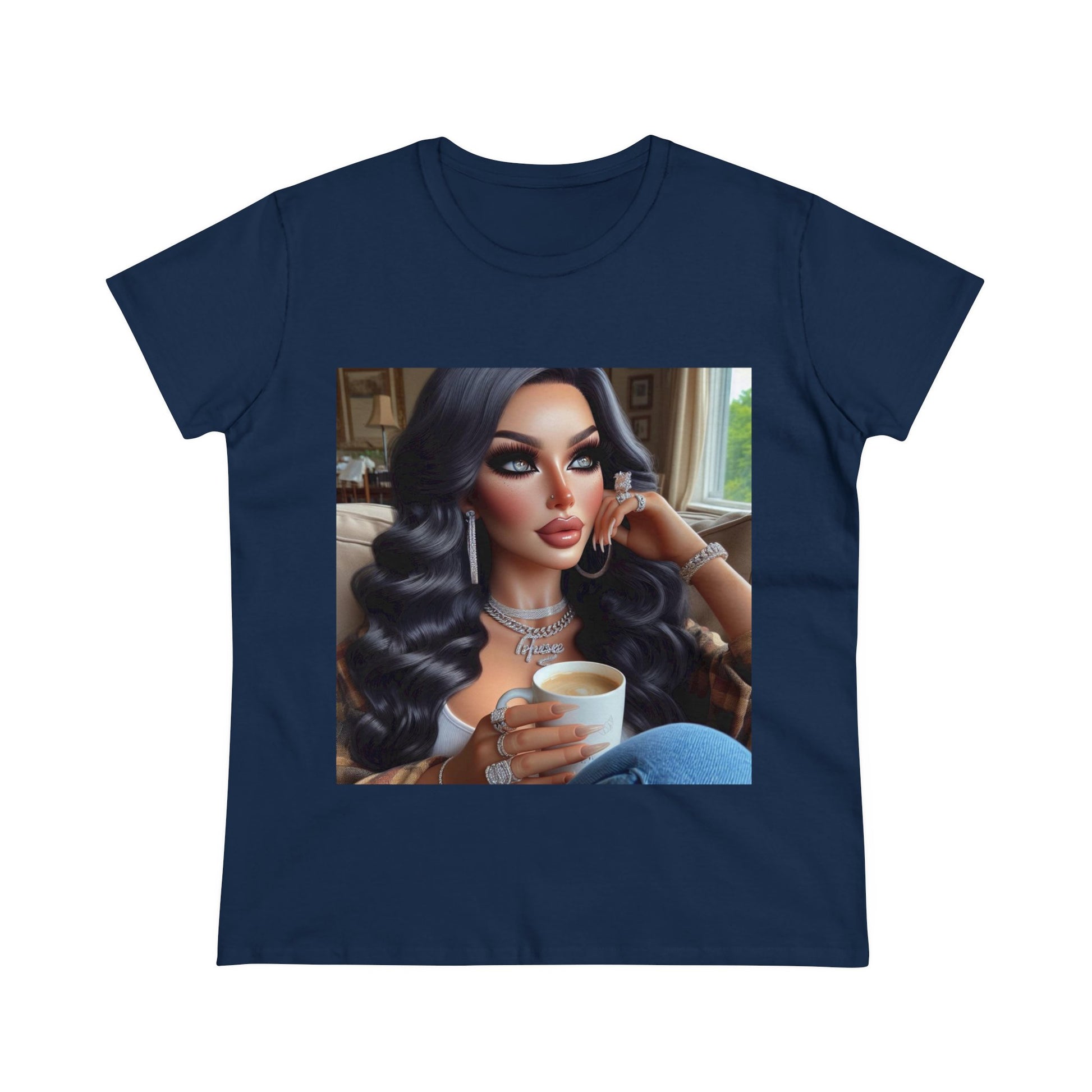 Coffee Break T-Shirt T-Shirt Printify Navy S 