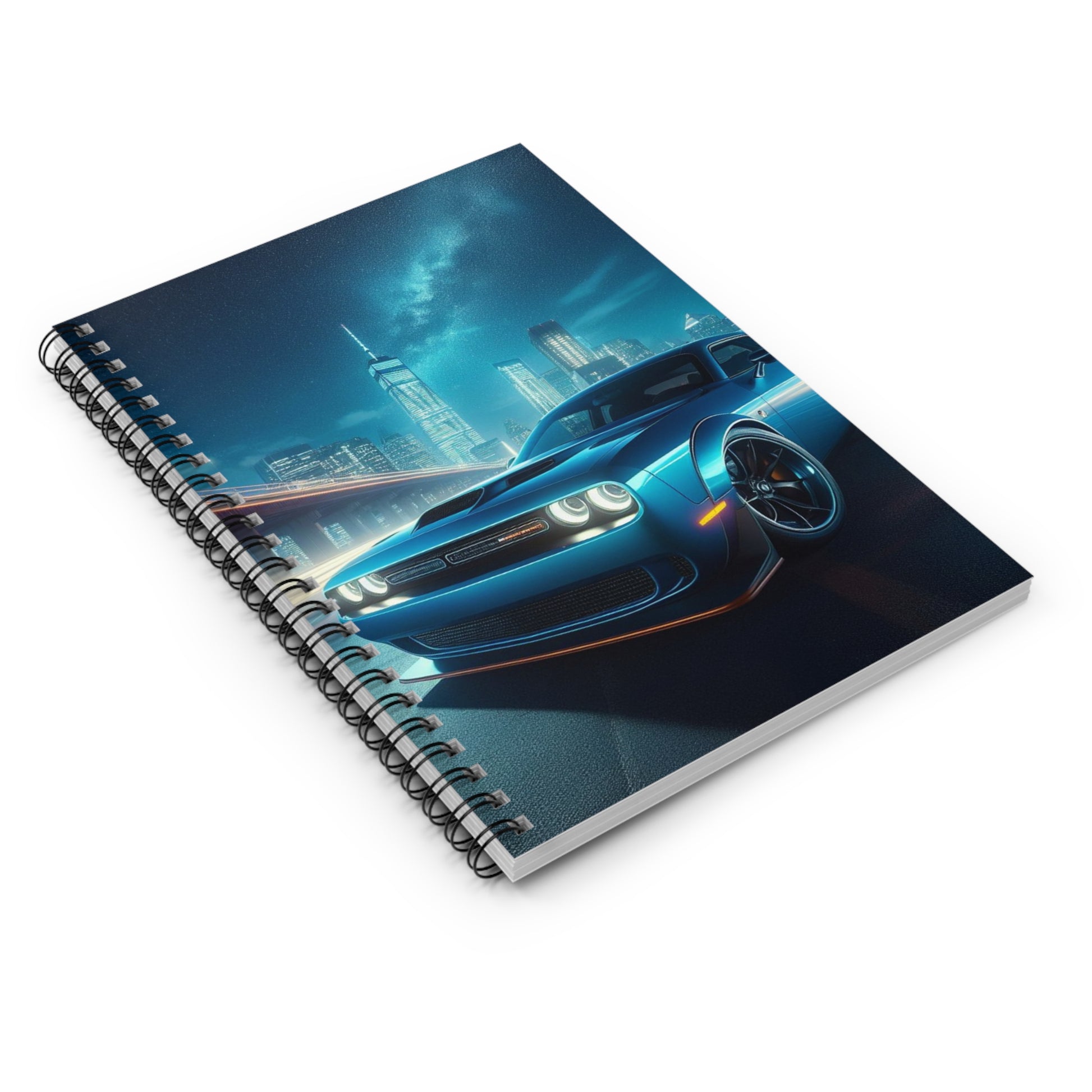 Blue Challenger Spiral Notebook Paper products Printify   