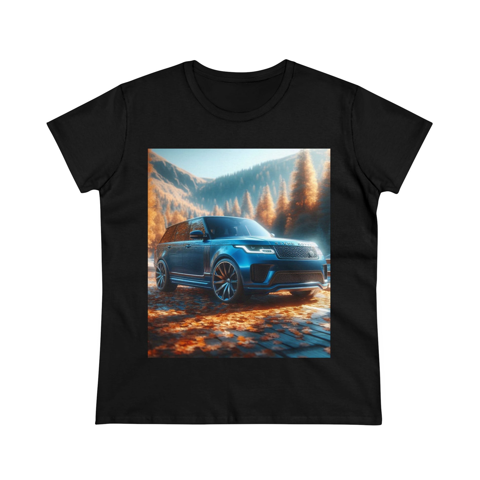 Blue Range Rover T-Shirt T-Shirt Printify Black S 