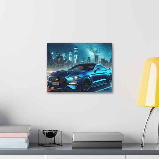 Blue Mustang Canvas Canvas Printify 16″ x 12″ (Horizontal) 0.75'' 