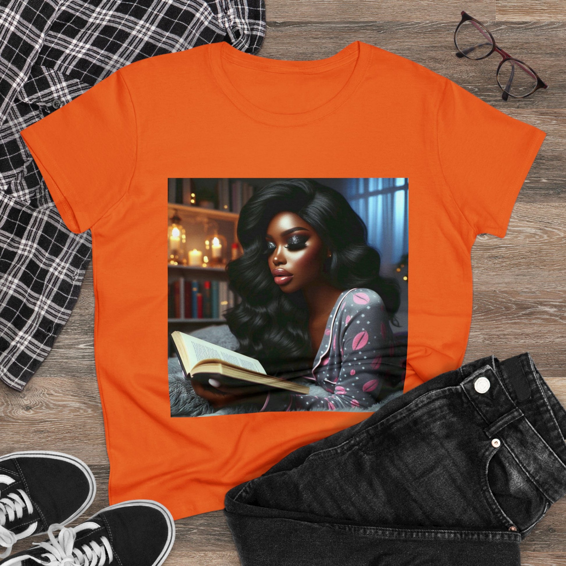 Late Night Book T-Shirt T-Shirt Printify   