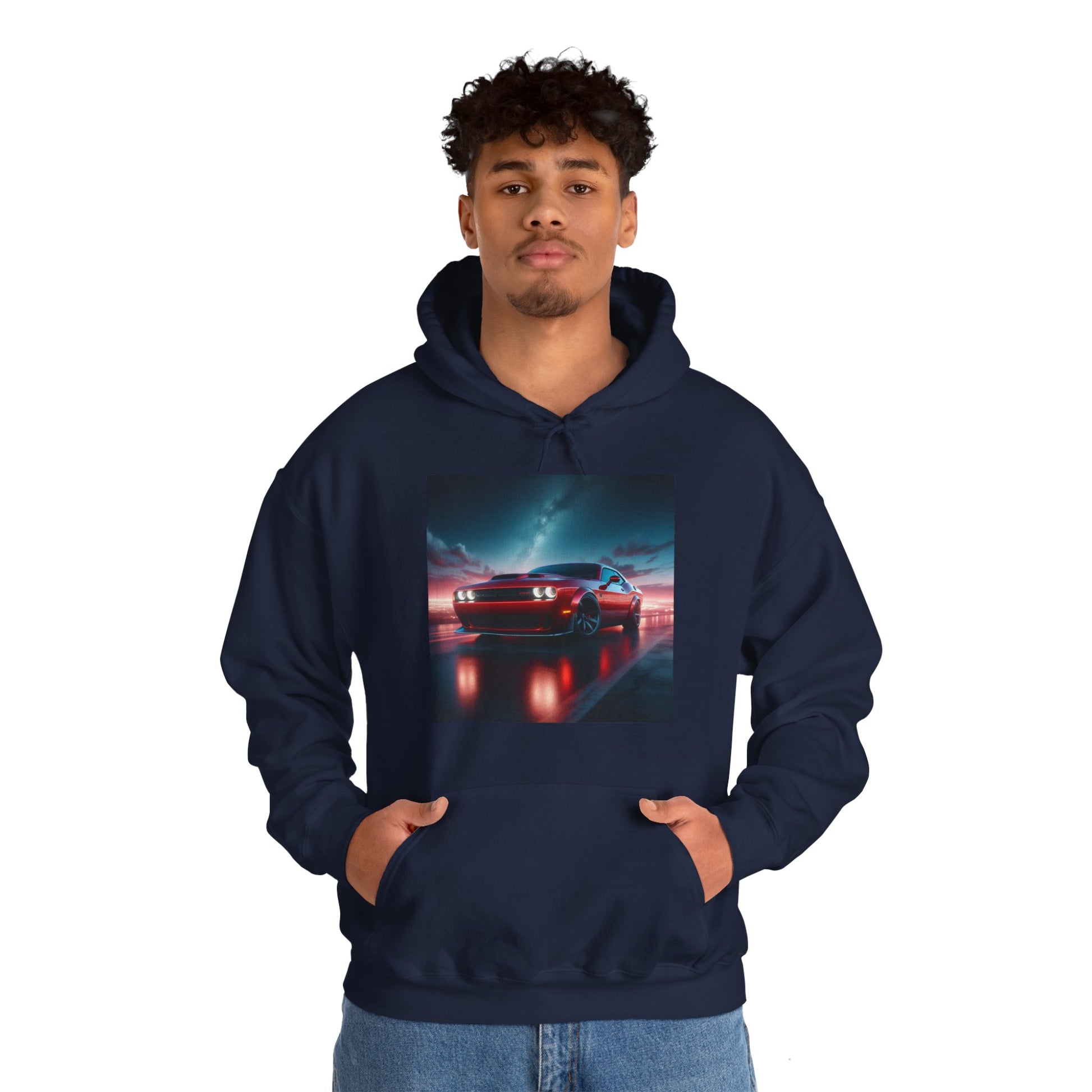 Red Challenger Hoodie Hoodie Printify   