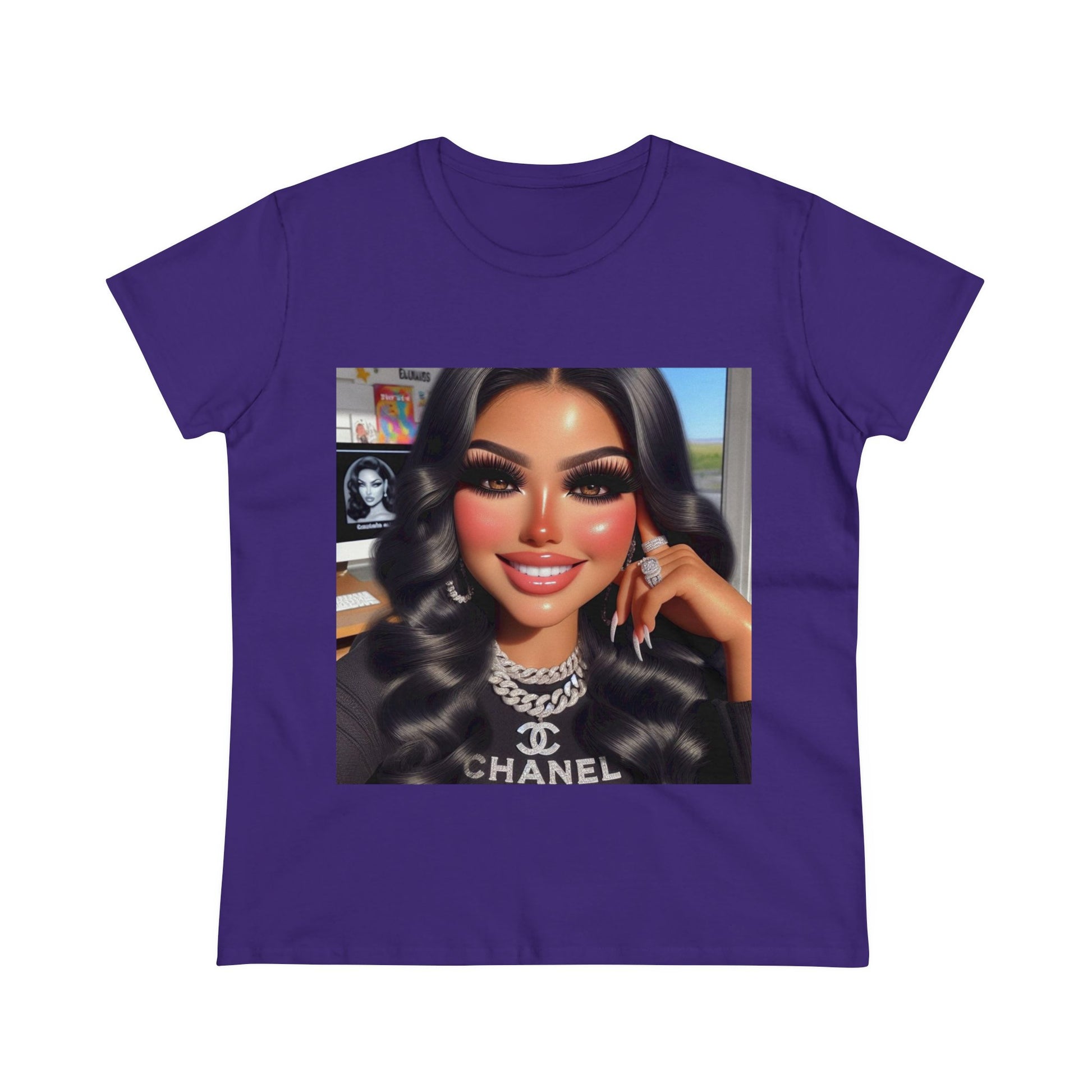 Chanel Mami T-Shirt T-Shirt Printify Purple S 