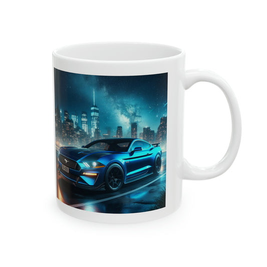 Blue Mustang Mug Mug Printify   