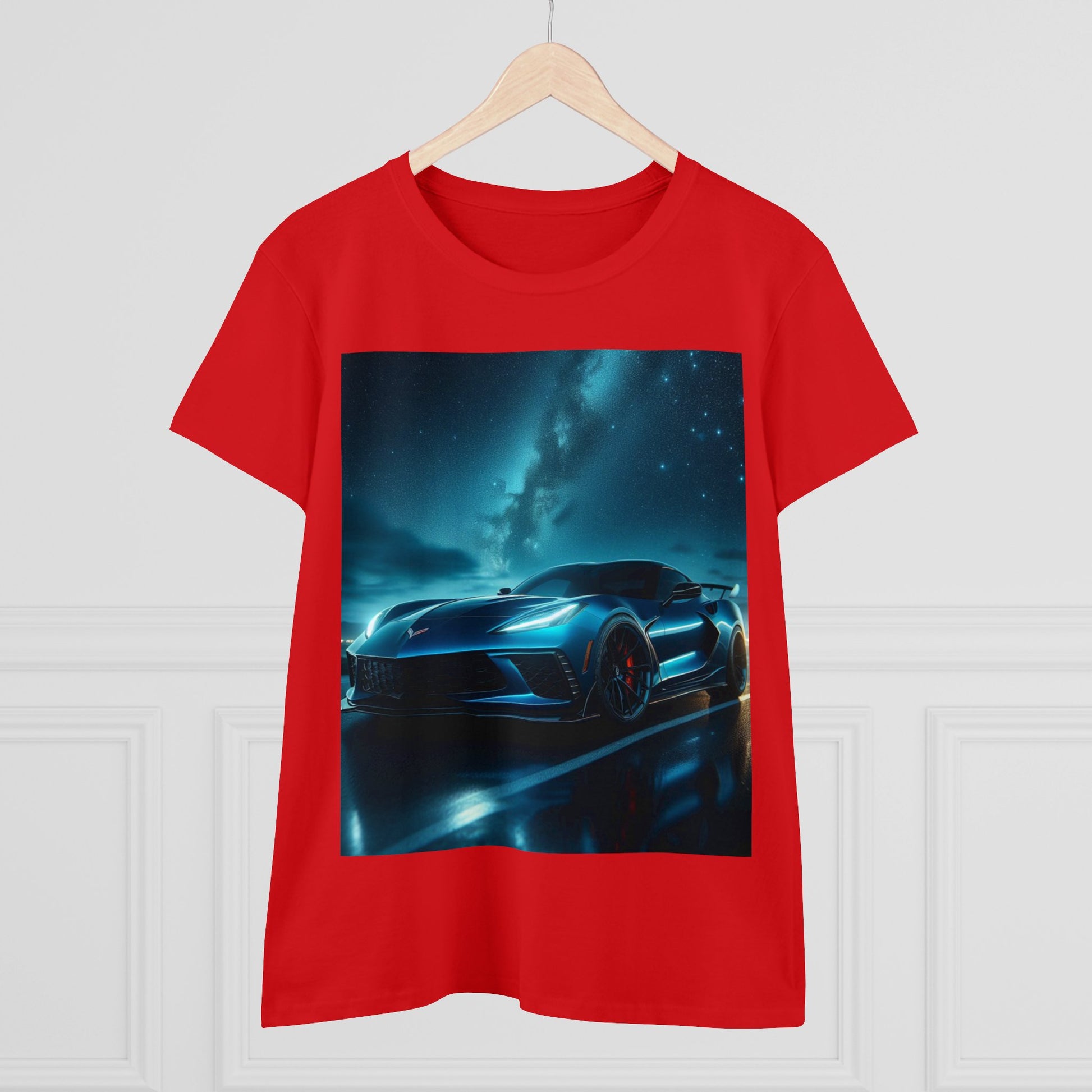 Blue Corvette T-Shirt T-Shirt Printify   