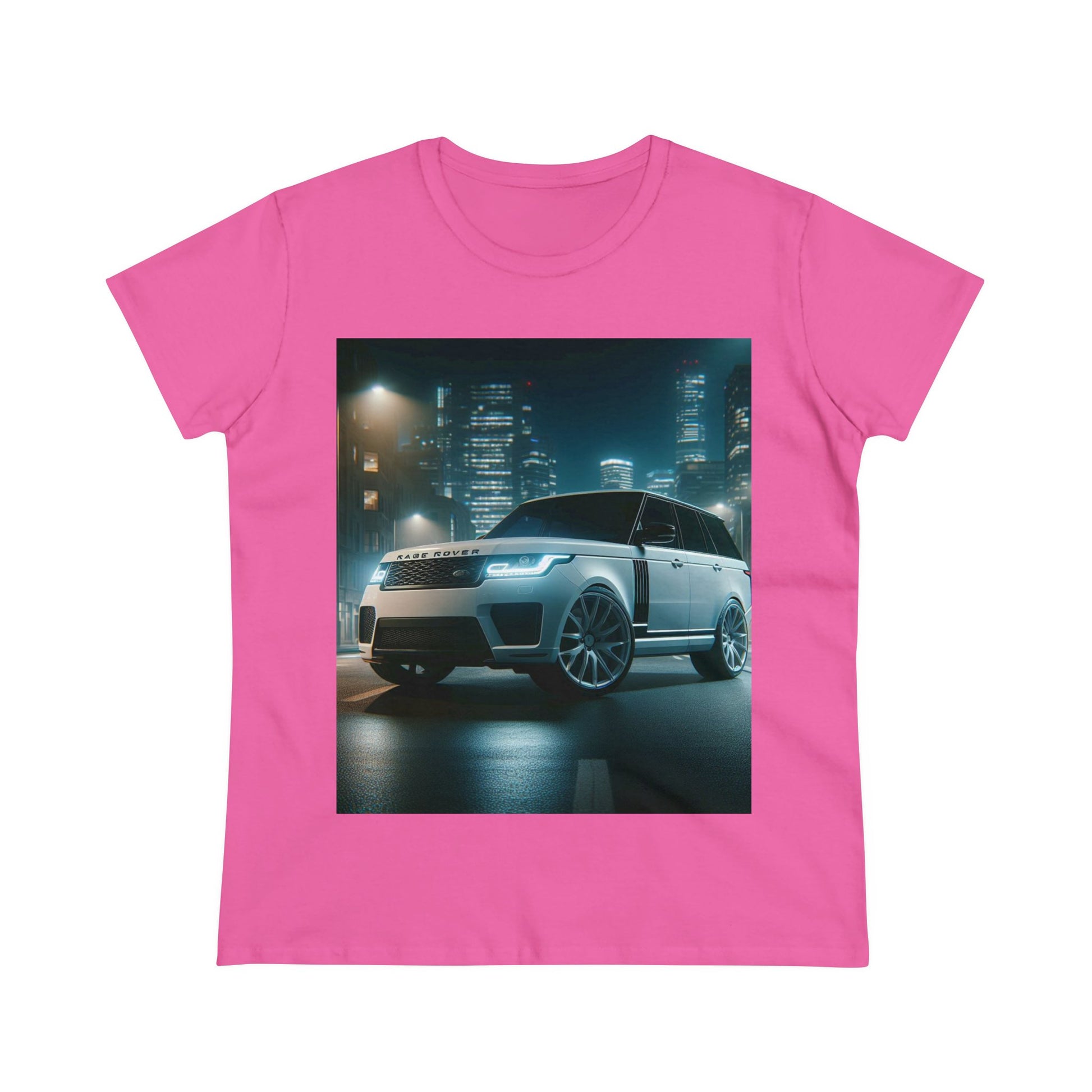 White Range Rover T-Shirt T-Shirt Printify Azalea S 