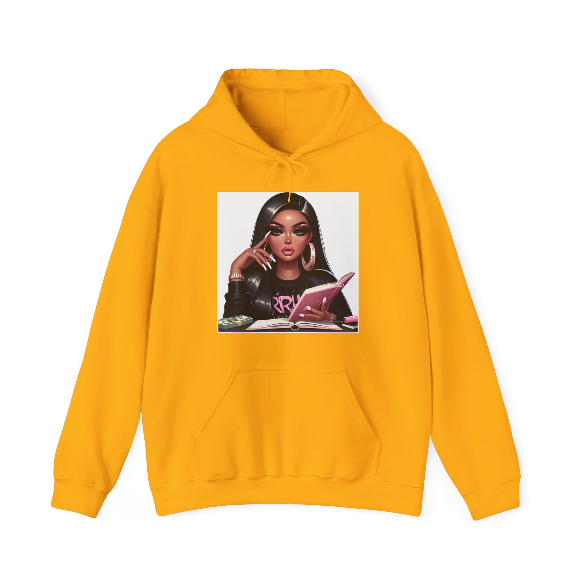 Thinking of a Plan Hoodie Hoodie Printify Gold S 