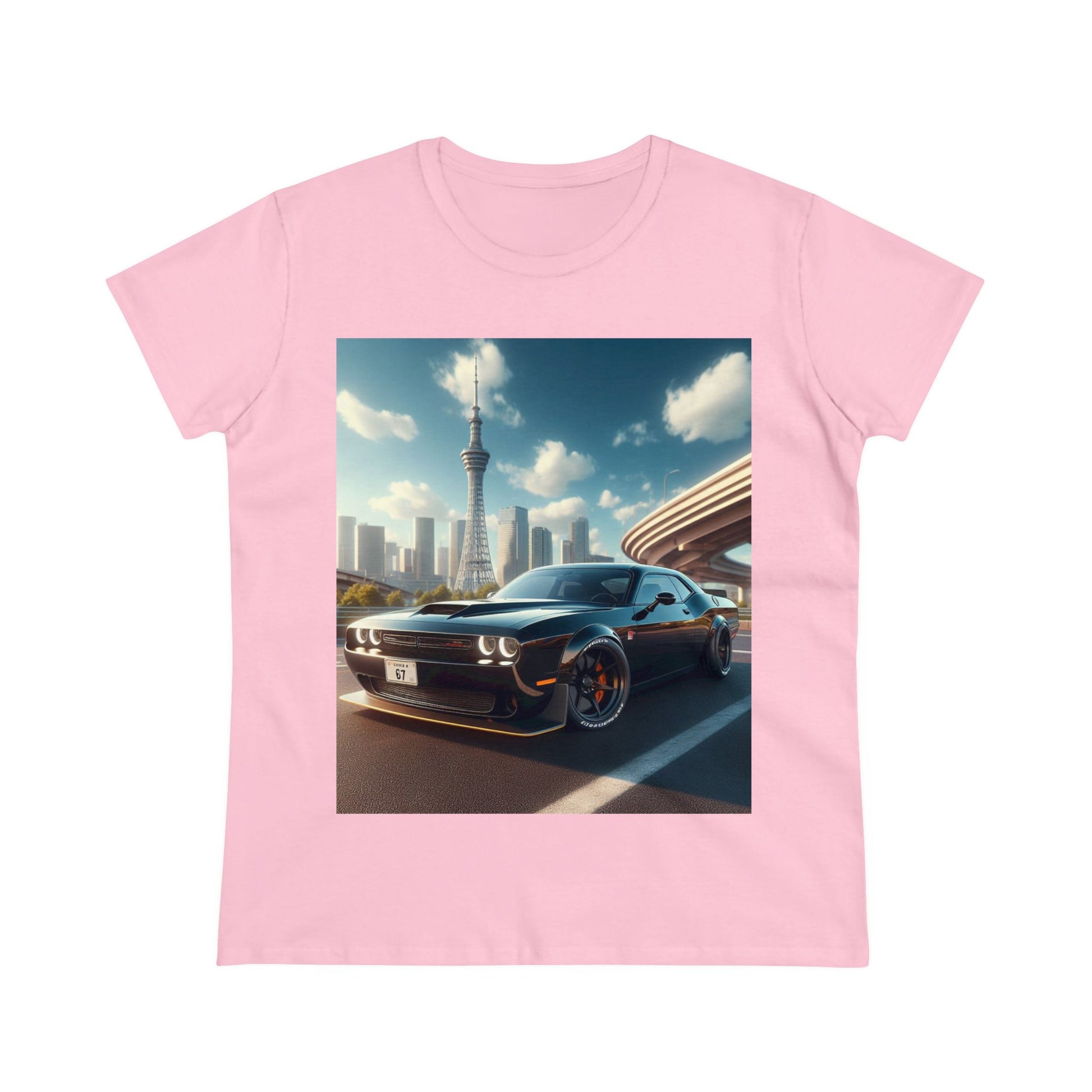 Black Challenger T-Shirt T-Shirt Printify Light Pink S 