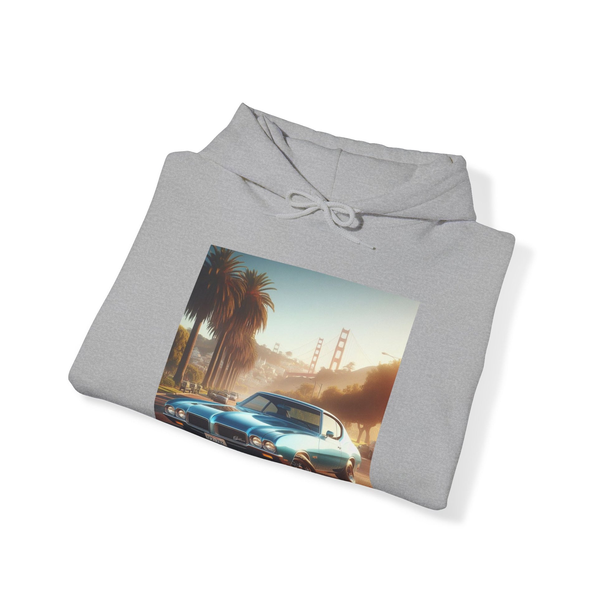 1972 Blue Buick Gran Sport Hoodie Hoodie Printify   