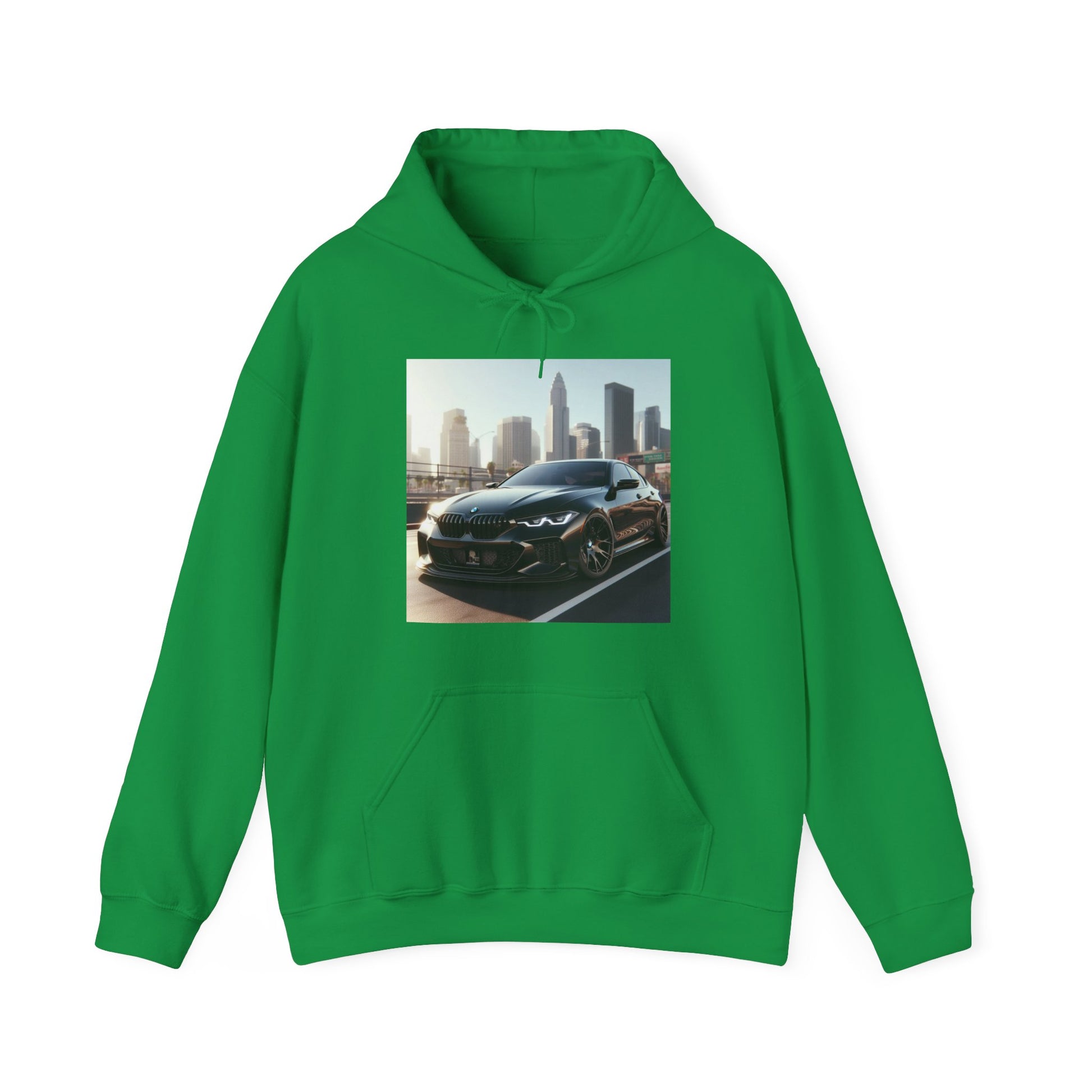 Black BMW Hoodie Hoodie Printify Irish Green S 