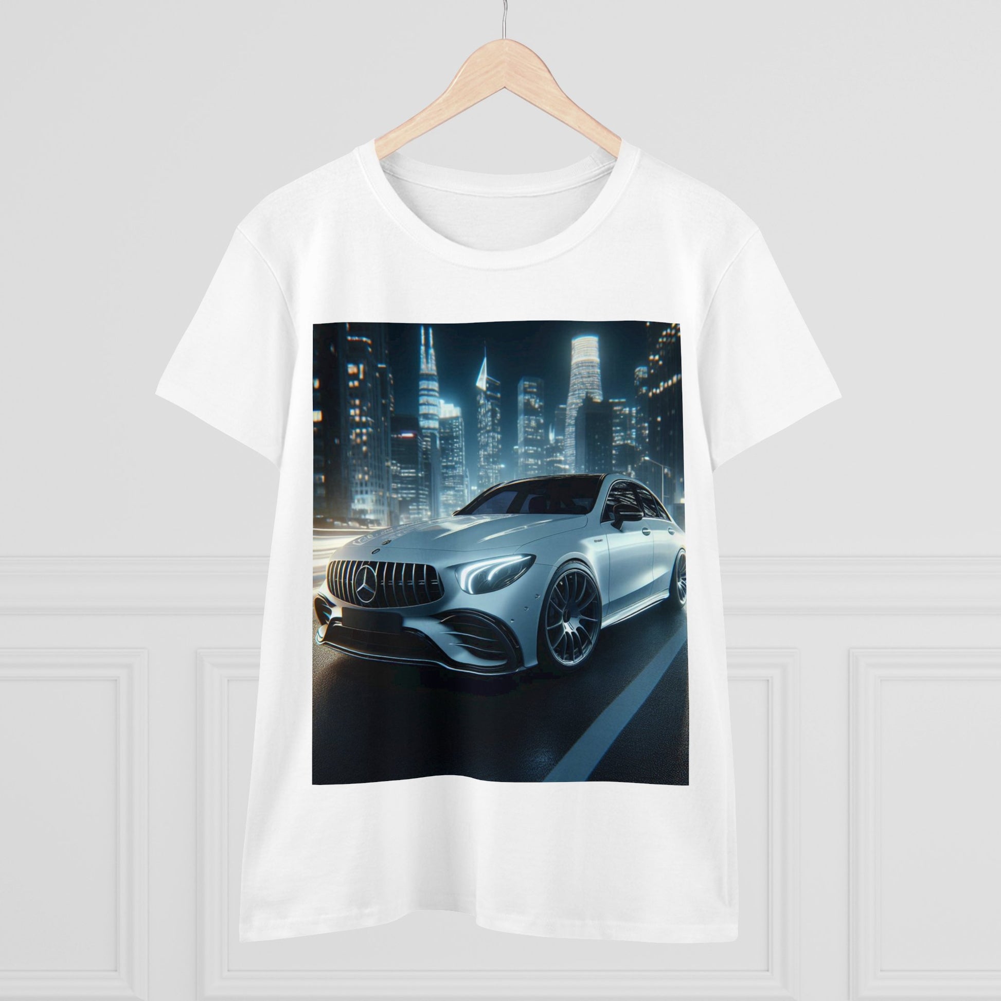 White Mercedes T-Shirt T-Shirt Printify   